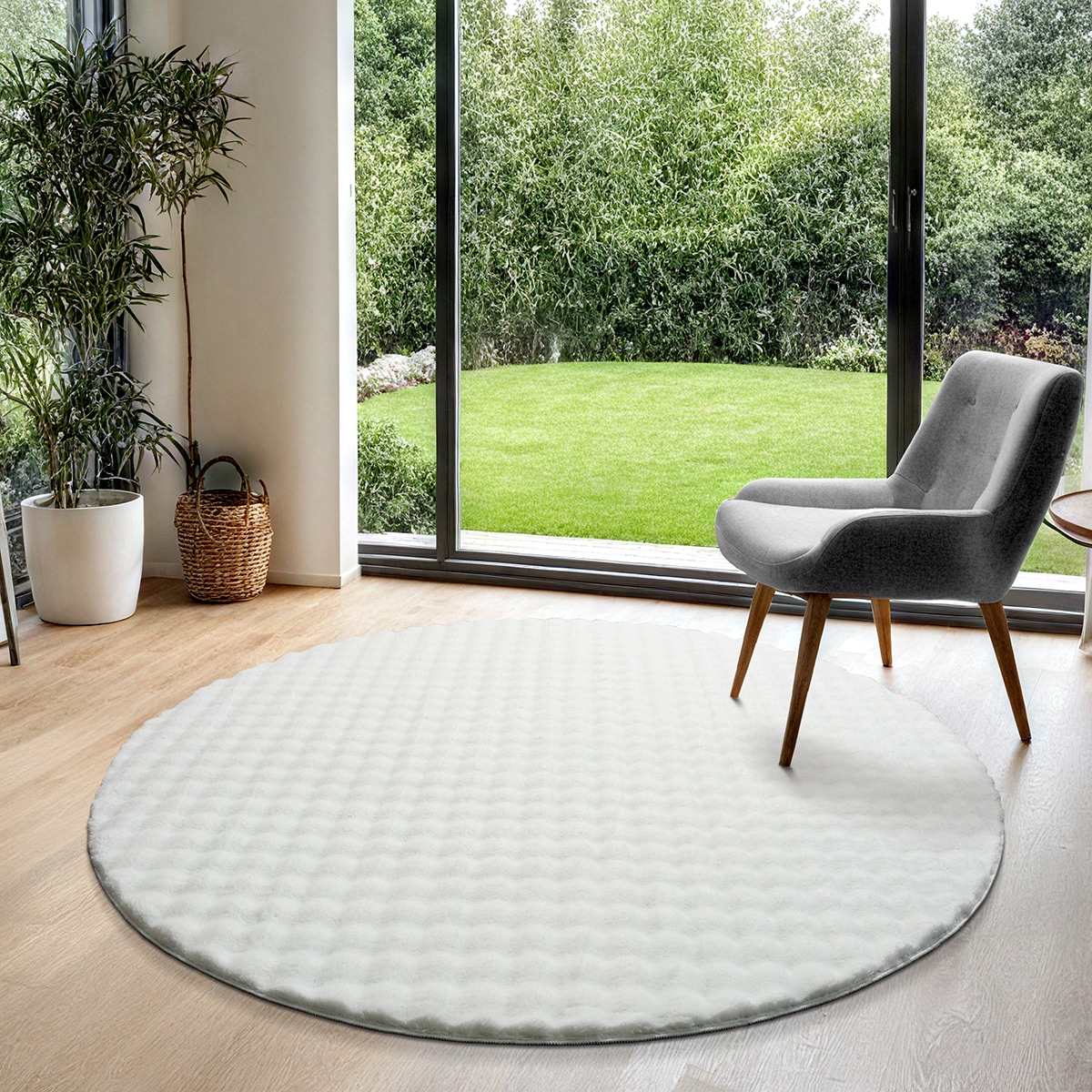 the carpet Teppich »Peak«, rund, 16 mm Höhe, kuscheliger Wohnzimmer Bubble günstig online kaufen