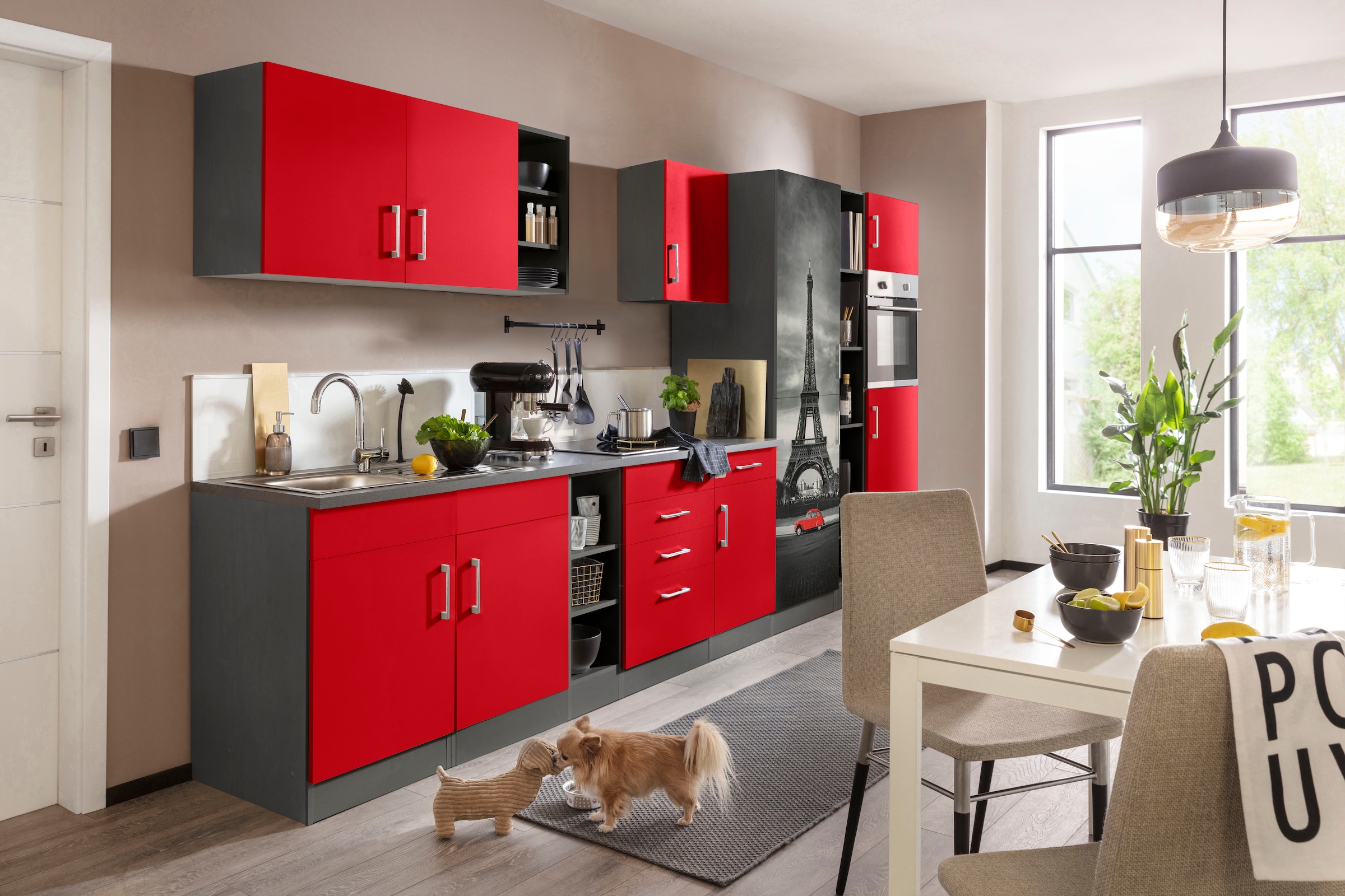 KOCHSTATION Küchenzeile »KS-Paris – Küchen mit einzigartigen Fotomotiven au günstig online kaufen
