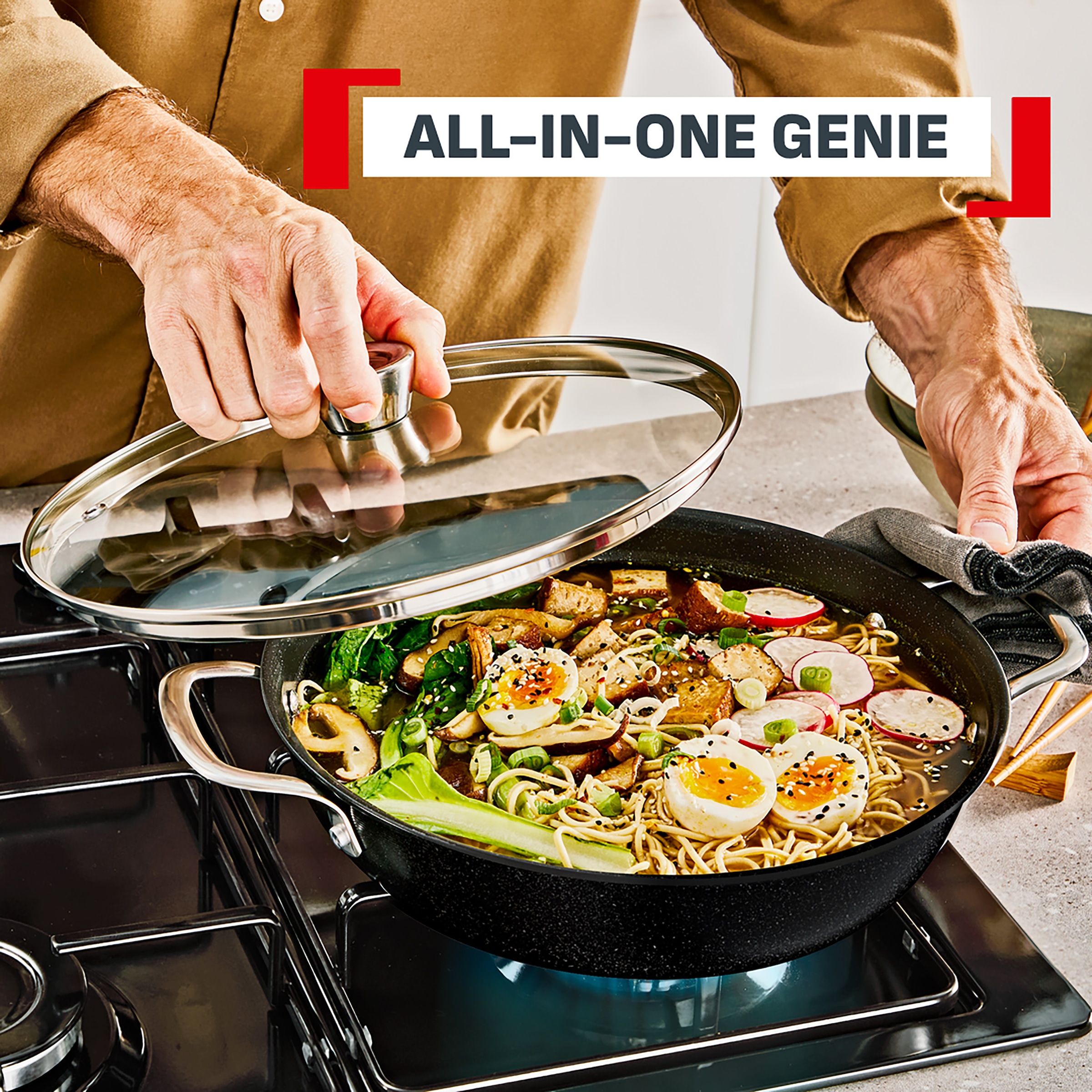 Tefal Bratpfanne »Experience Unbreakable« Aluminium 2 tlg. FusionCore Antihaftversiegelung, induktionsgeeignet, Thermo-Signal