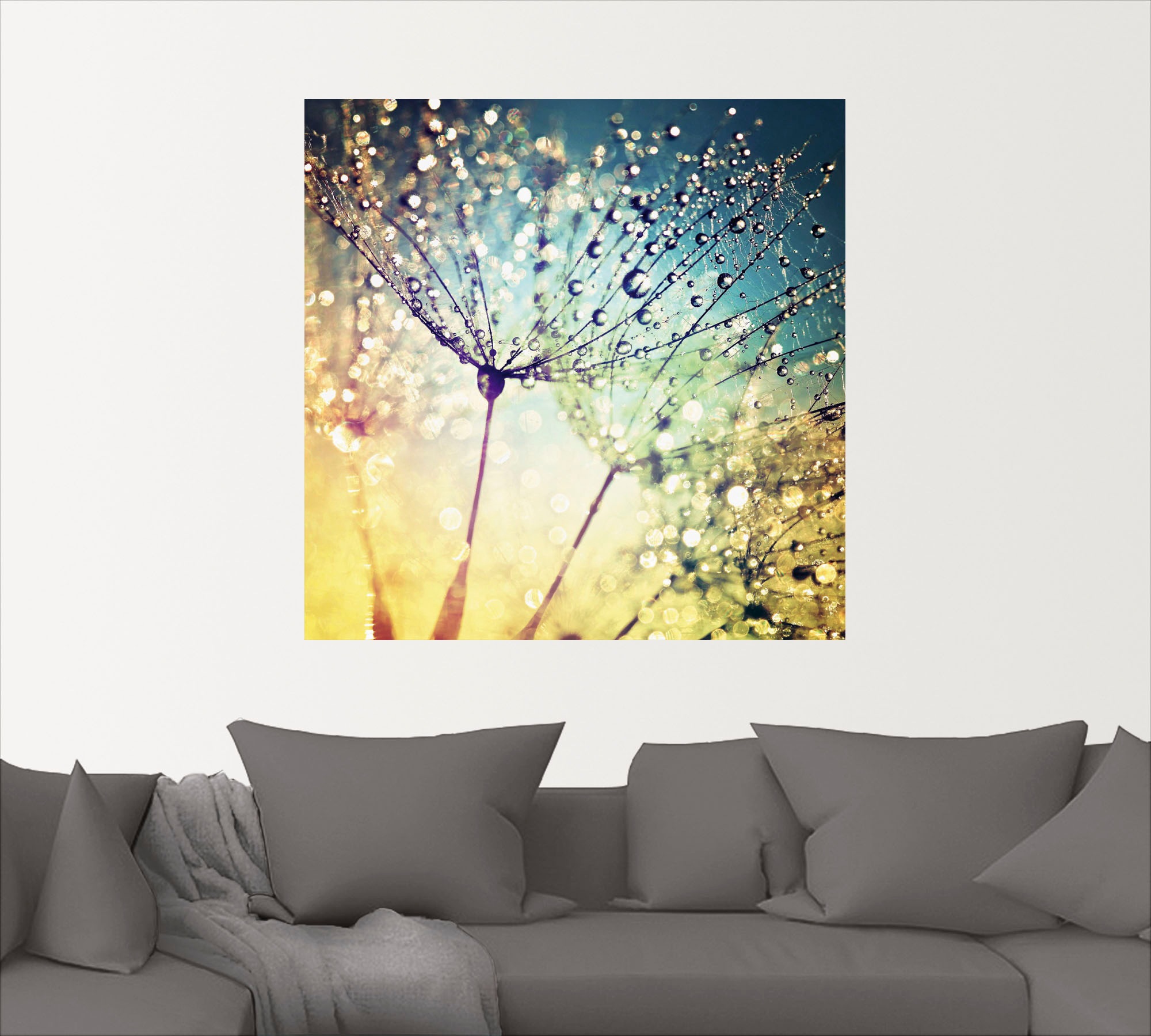 Artland Wandbild »Pusteblume Zaubertropfen«, Blumen, (1 St.), als Alubild, Outdoorbild, Leinwandbild, Poster, Wandaufkleber