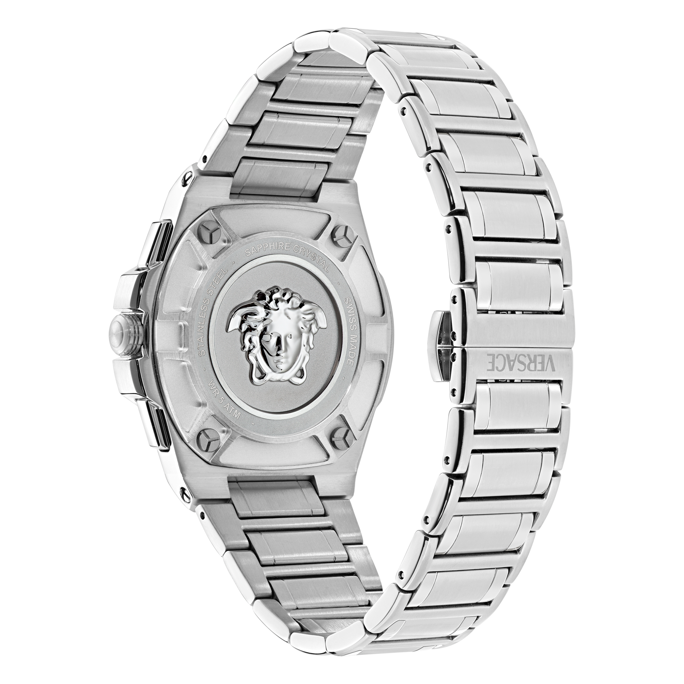 Versace Chronograph »GRECA REACTION« Quarzuhr, Armbanduhr, Herrenuhr, Swiss Made, Edelstahlarmband, analog