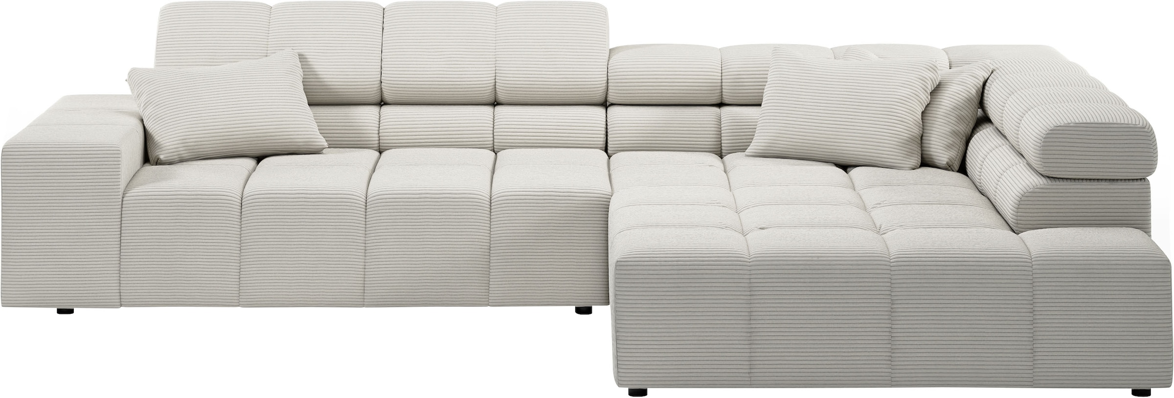 INOSIGN Ecksofa »Ancona incl. Kopfteilverstellung, OTTOs Choice, Breite 319cm, L-Form«, wahlweise motorische Sitztiefenverstellung, auch in Cord + Easy Care