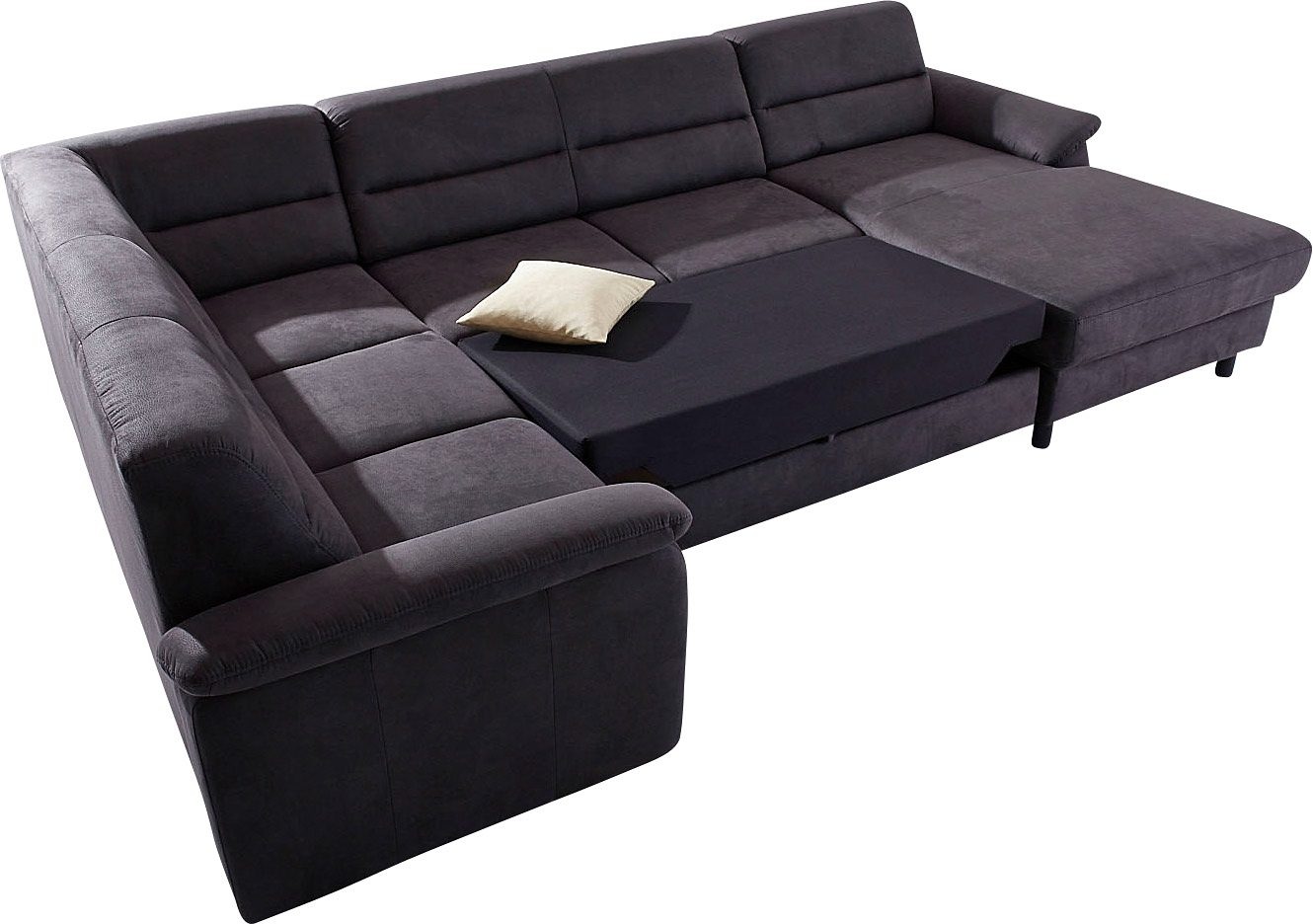 sit&more Wohnlandschaft »Ascara U-Form«, inklusive Boxspring/Federkern-Polsterung, wahlweise mit Bettfunktion