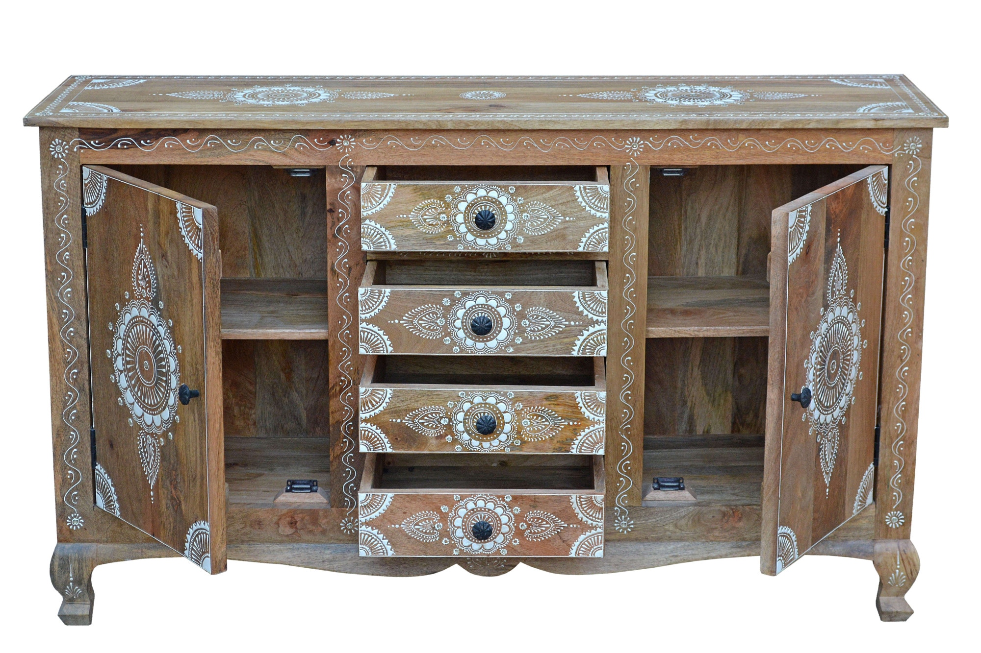 Home affaire Sideboard »Gullaba«, Kommode, Hand bemalt, Breite 140 cm