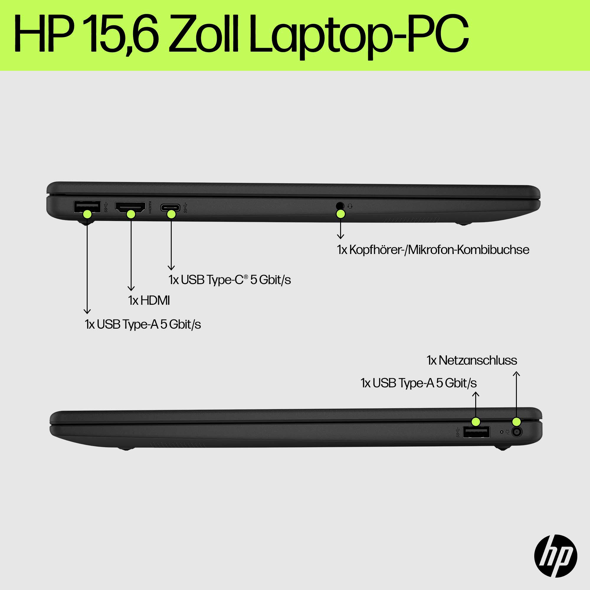 HP Notebook »15-fd0216ng«, / 15,6 Zoll, Intel, Celeron, 128 GB SSD