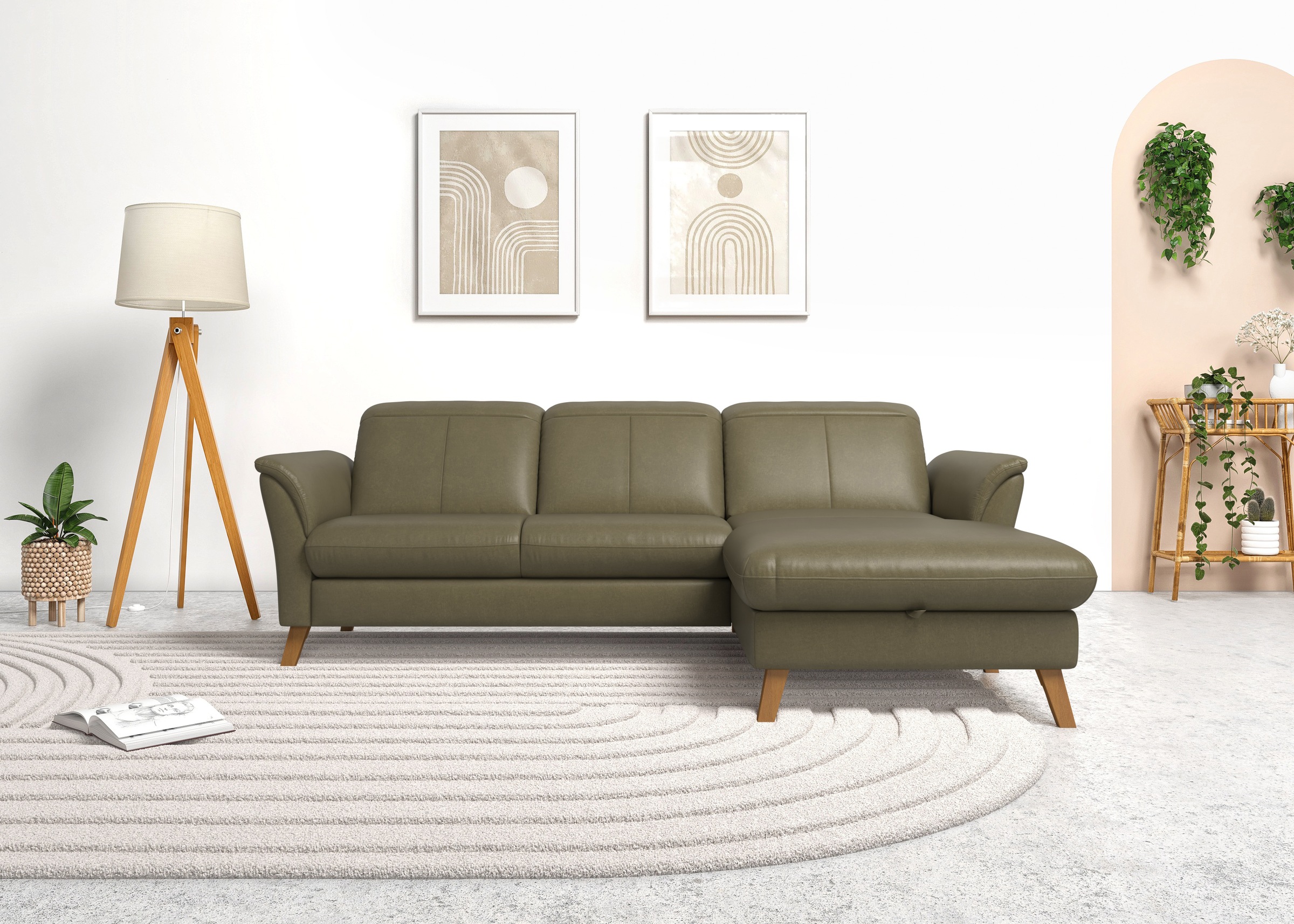 sit&more Ecksofa »Romero L-Form«, wahlweise mit oder ohne Relax-Funktion, Bettfunktion, Bettkasten