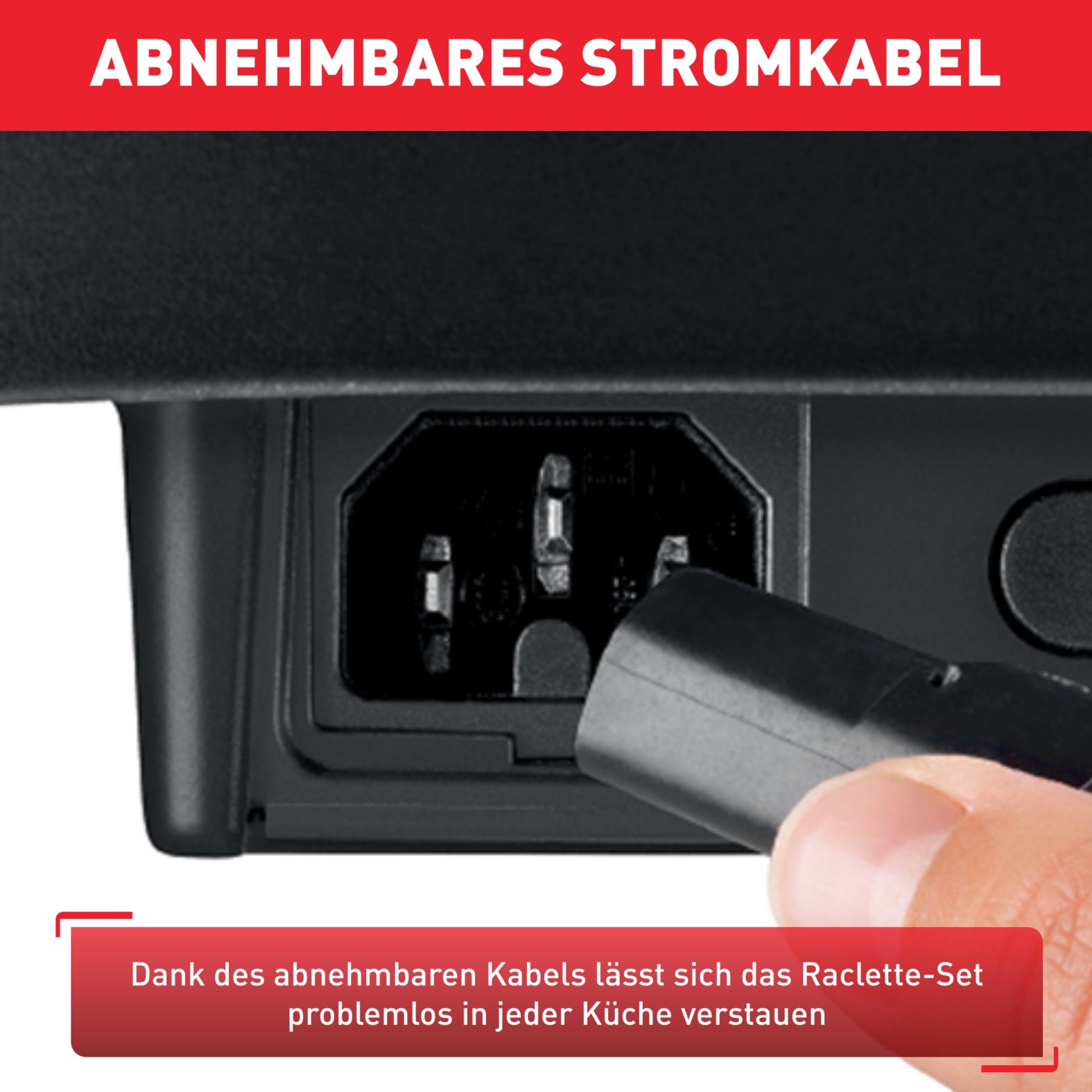 Tefal Raclette »Ambiance, inkl. Tischgrill-Funktion, abnehmbares Kabel«, 10 St. Raclettepfännchen, 1350 W, spülmaschinengeeignete Platte, RE4588