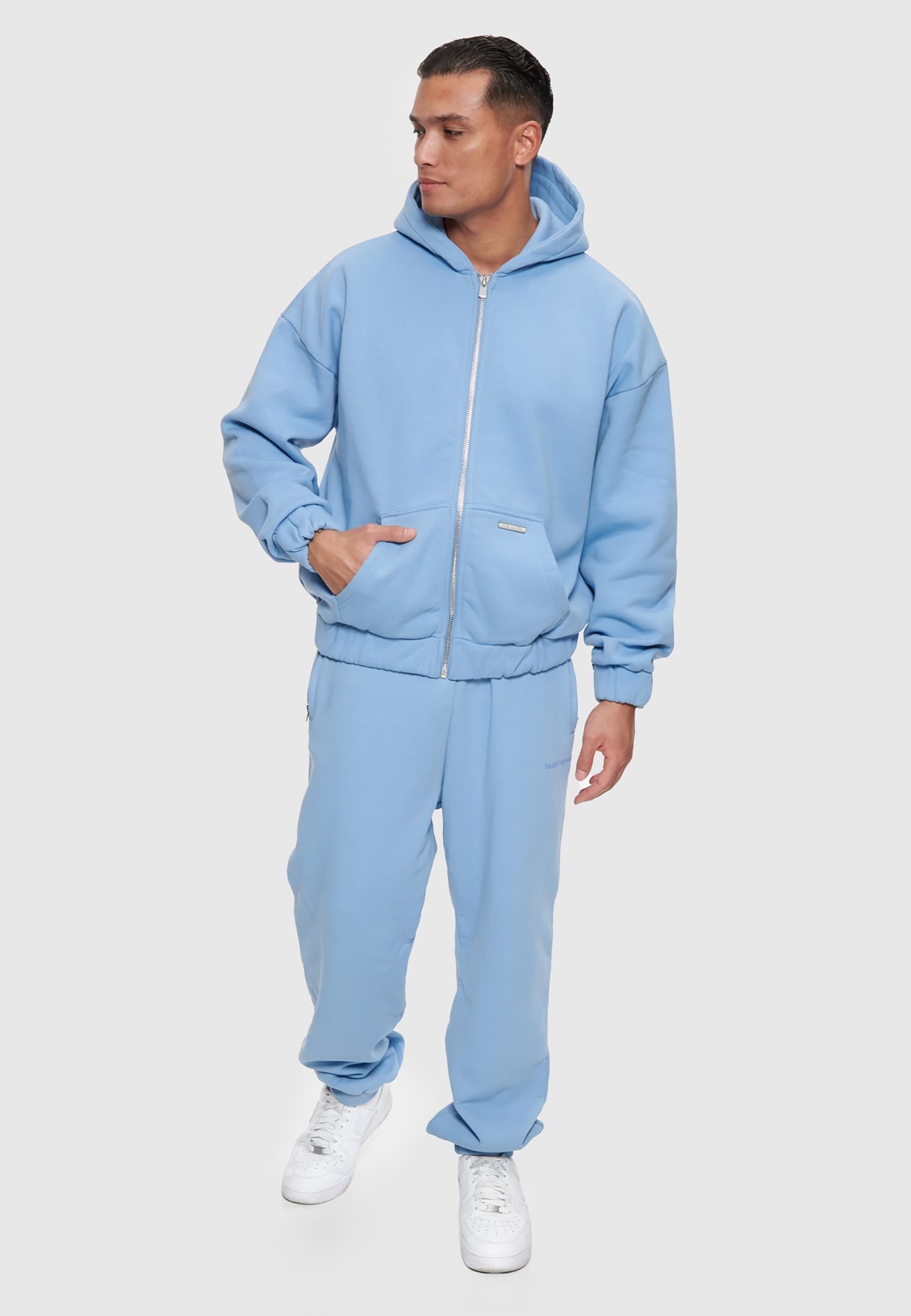 Dropsize Sweatjacke »Dropsize Herren Bazix Republiq Super Heavy Blank Zip-Hoodie«