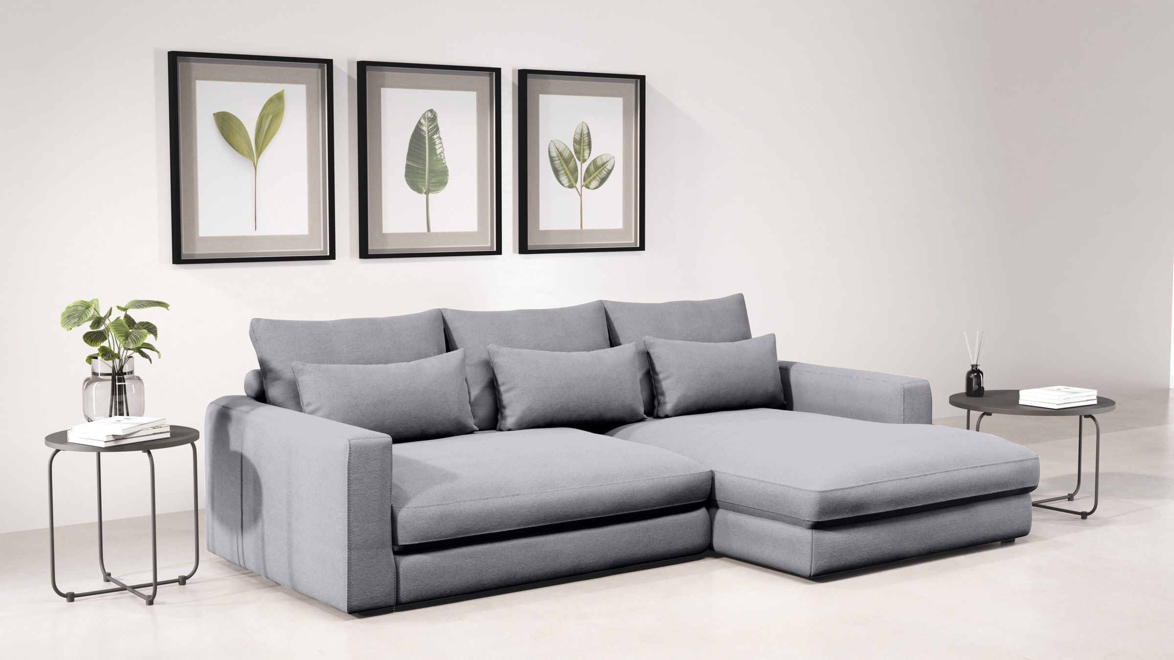 Home affaire Ecksofa »Darwin, viele Kissen, extra tiefe Sitzfläche, 271/89/ günstig online kaufen