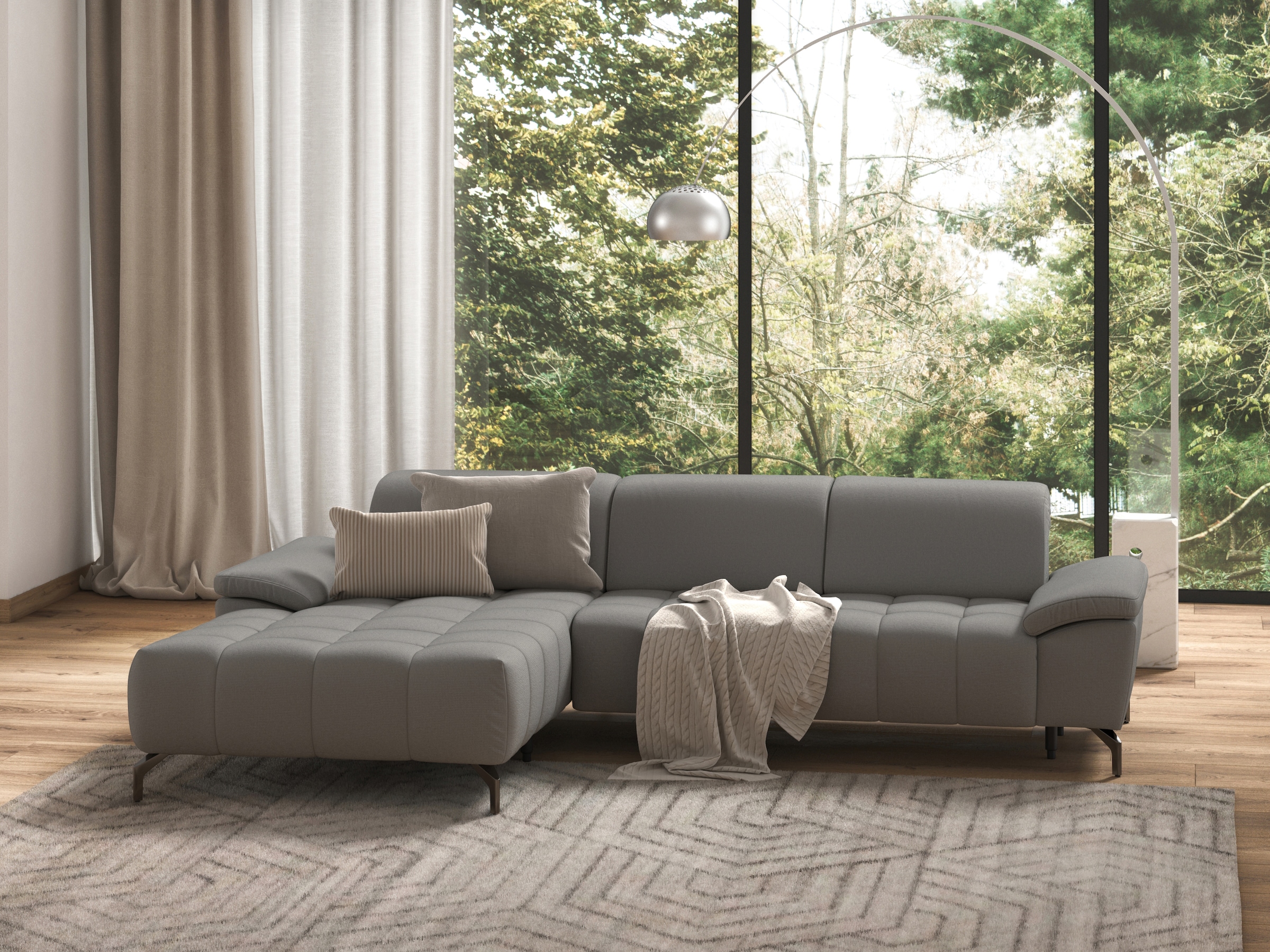 sit&more Ecksofa »Cool L-Form«, wahlweise mit Kopfteilverstellung und Vorzi günstig online kaufen