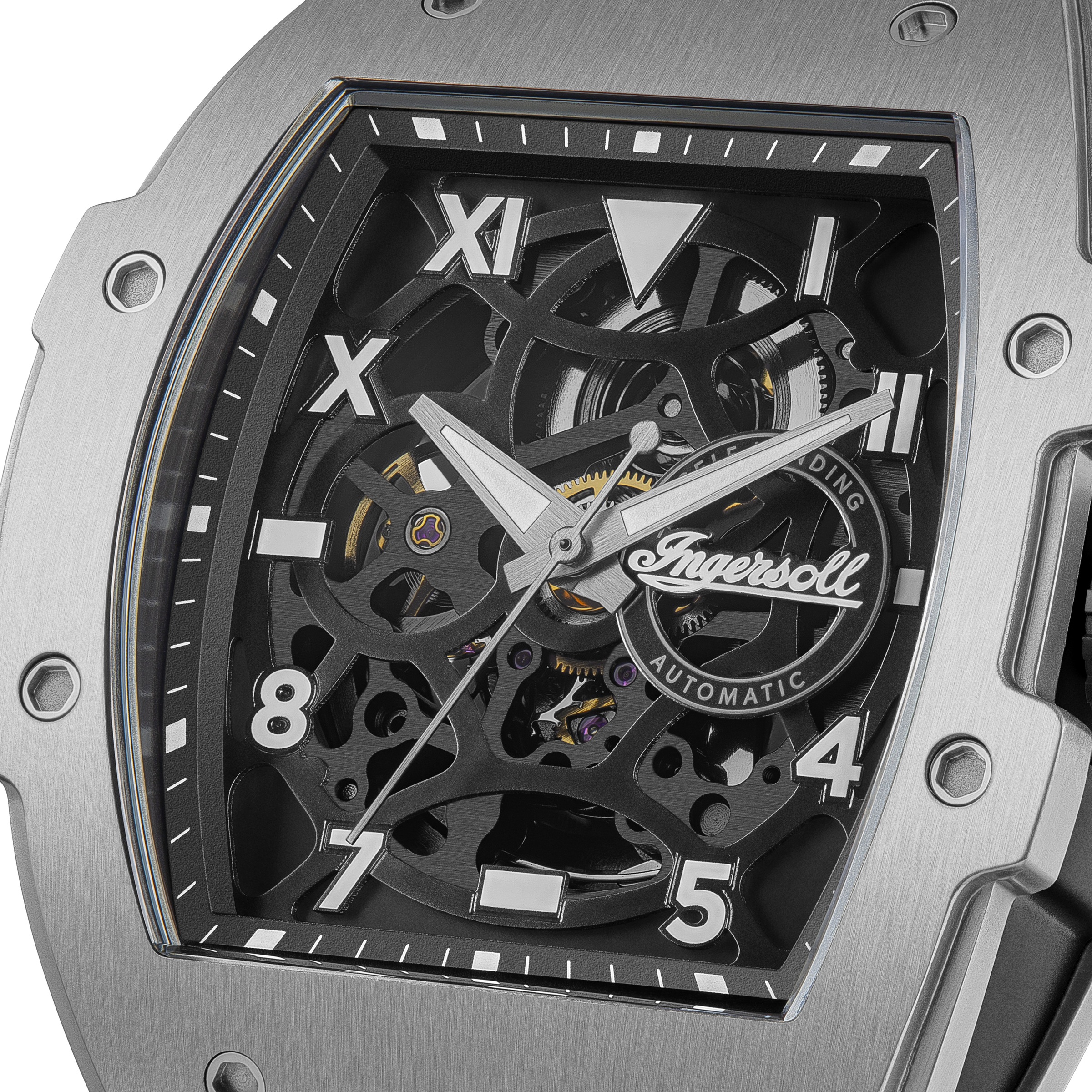 Ingersoll Automatikuhr »The Play« Armbanduhr, Herrenuhr, Mechanische Uhr, Silikonarmband, analog