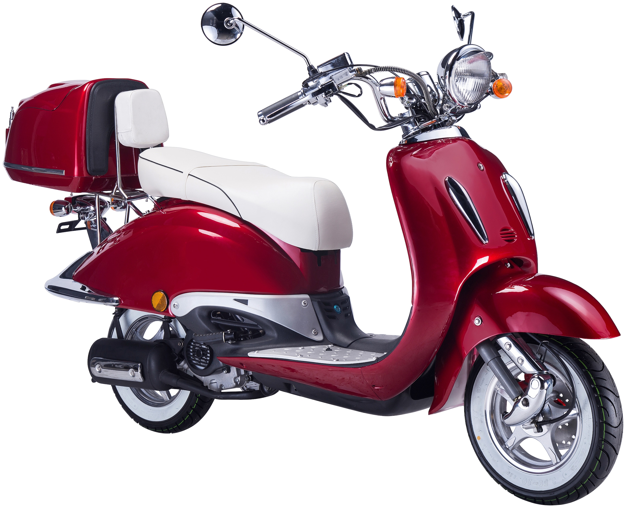 GT UNION Motorroller »Strada« 125 cm³ 85 km/h Euro 5+ 8,6 Set, mit Topcase,  im Retro-Look