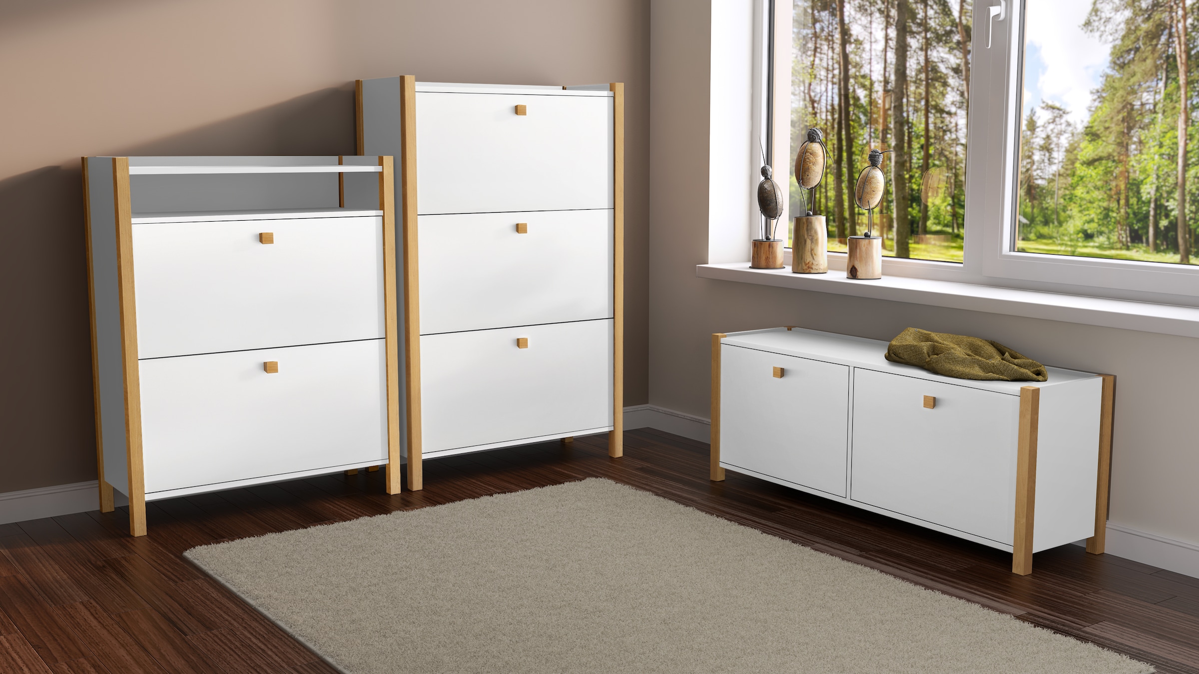 andas Schuhkipper im skandinavischen Design, Breite 84 cm, FSC®-zertifizier günstig online kaufen