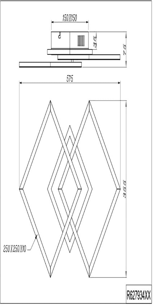 REALITY Leuchten LED Deckenleuchte »Venida« LED-Board 1 Stk. Neutralweiß neutralweiß 4000K, dimmbar, Memoryfunktion, 3000 Lumen 25W, 35x57 cm