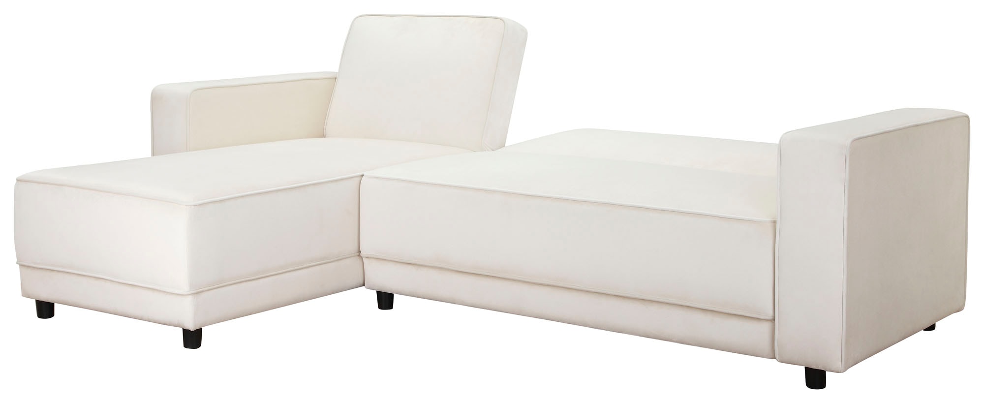 Dorel Home Ecksofa »Allie Schlafsofa 230 cm mit Relaxfunktion in der Rückenlehne«, Schlaffunktion (108/194,5cm), trendiger Cord o. pflegeleichter Velours