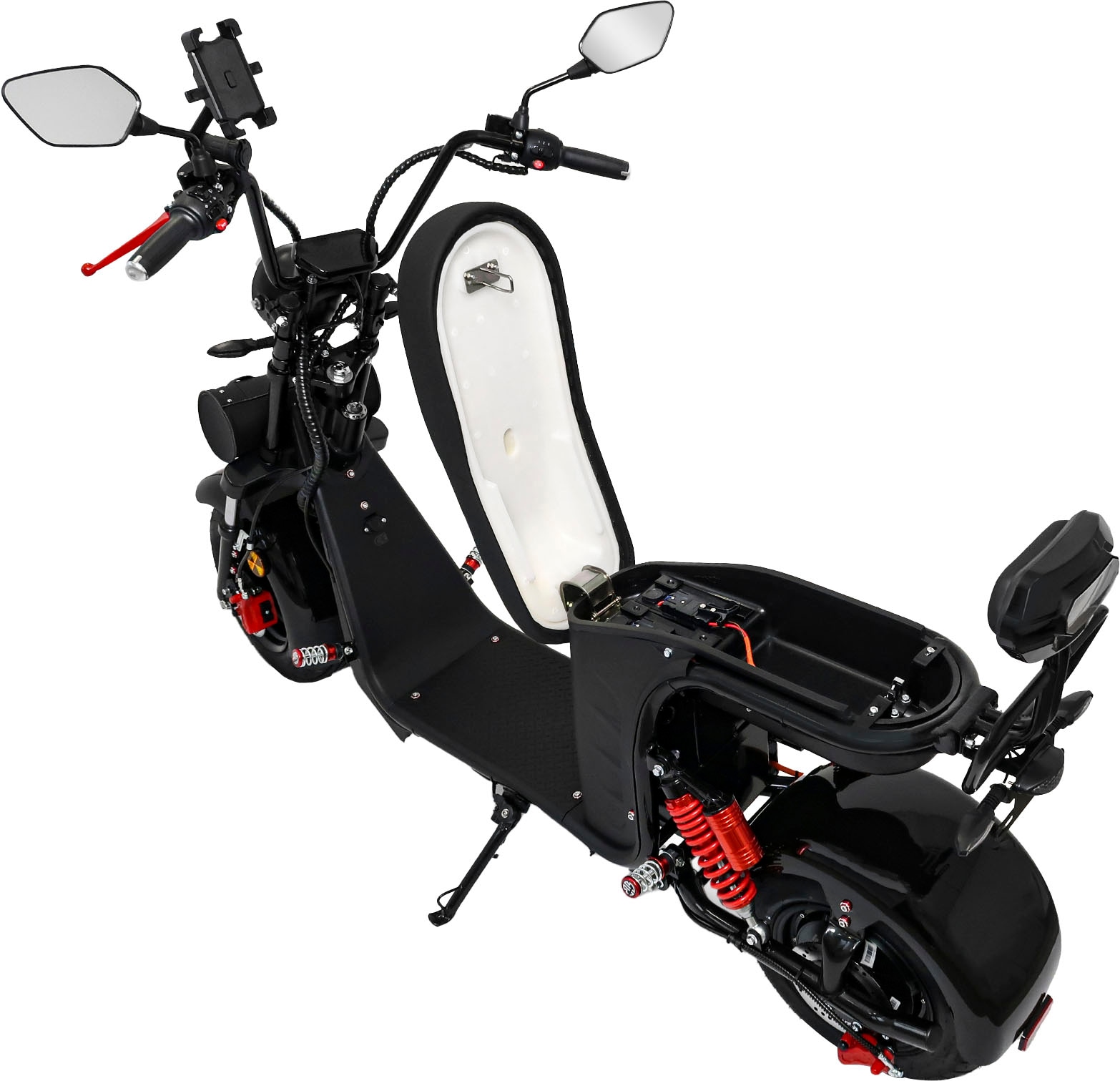 Rolektro E-Motorroller »E-Chopper 45, 2 x 60V-25,6Ah Lithium-Akku, 3000 Watt«, bis zu 108 km Reichweite, mit USB-Anschluss und integr. Alarmanlage