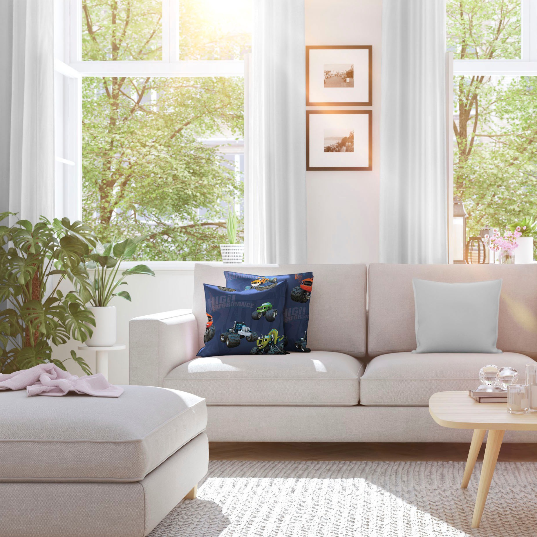 Wirth Dekokissen »Trucks« Nickelodeon, Kissenhülle ohne Füllung, 2 Stück günstig online kaufen