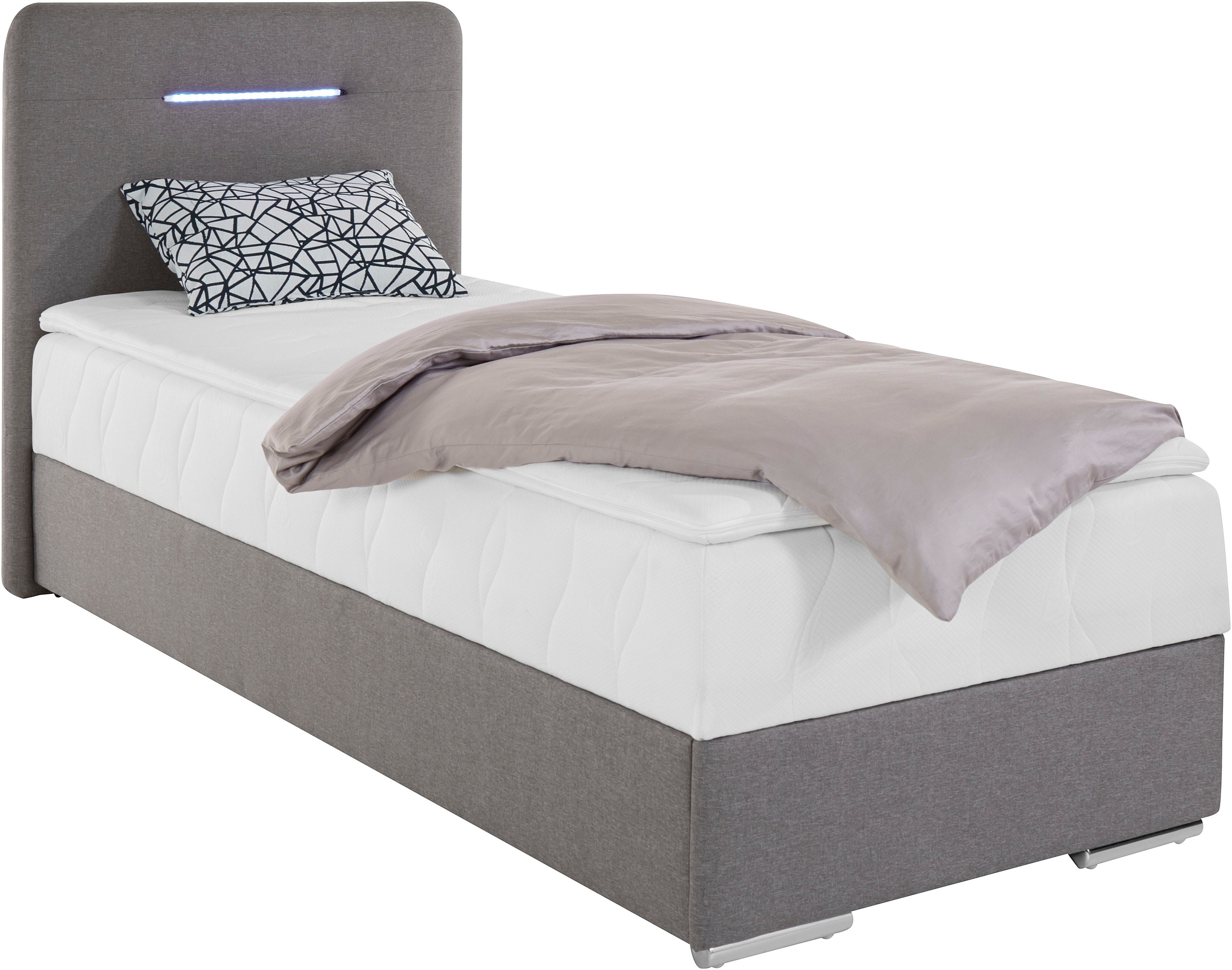COTTA Boxbett »Lighstar«, inklusive LED-Beleuchtung, Topper, Bettkasten und Zierkissen
