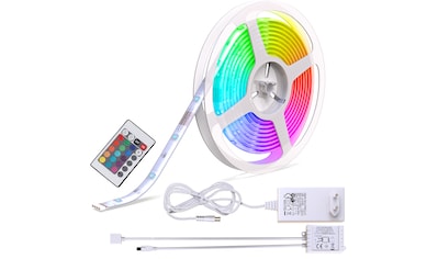 LED Stripe, RGB-LED Flexband 5 Meter, inkl. 150 x RGB-LED je 0,16 Watt,´Gesamtwatt 24...