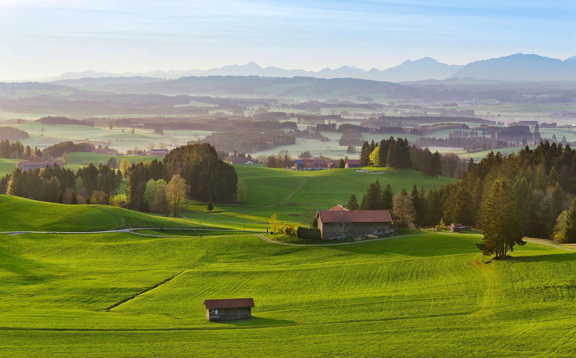 Sanders & Sanders Fototapete Landschaft Grün und Blau 450 x 280 cm 612650 günstig online kaufen