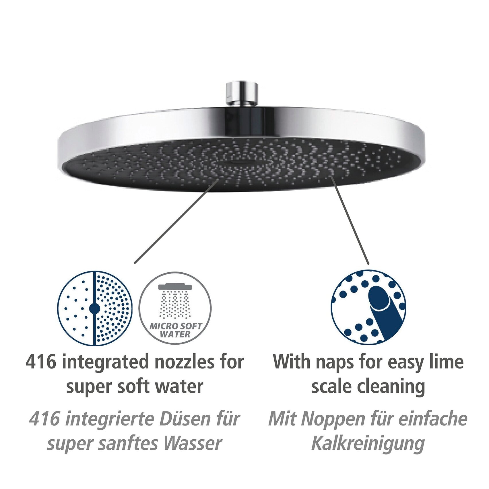 WENKO Duschsystem »Softwater« Chrom, einfacher Anschluss an bestehende Armatur o. Wandanschlussbogen