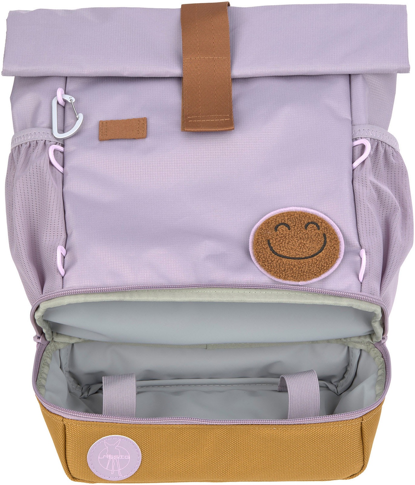 LÄSSIG Kinderrucksack »Little Gang, Mini Rolltop Backpack, lilac« Reflektoren aus recycelten PET-Flaschen