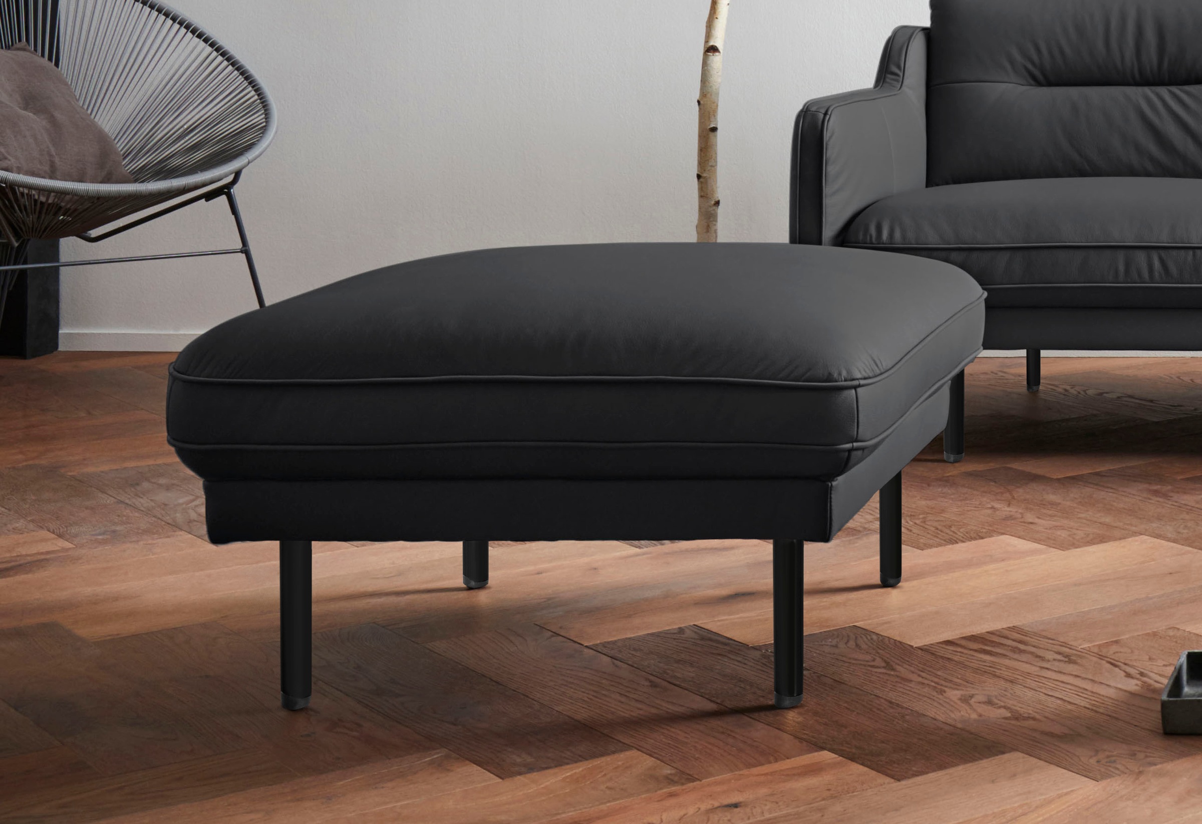 Home affaire Hocker »Nordfyn« edles Design in 3 Bezugsqualitäten, Design by günstig online kaufen