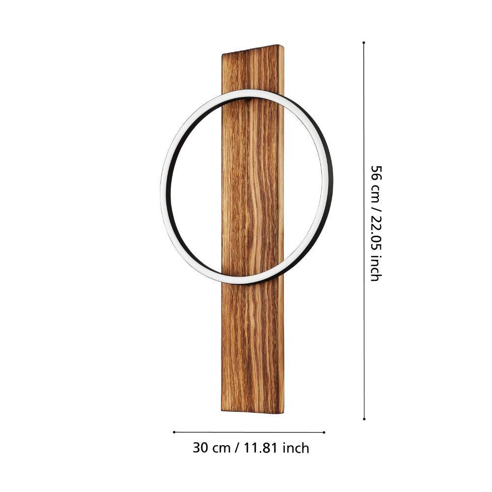 EGLO Wandleuchte »BOYAL«, 1 flammig, Leuchtmittel LED-Modul | LED fest integriert, Wandleuchte, Wohnzimmerlampe, Lampe, Flurlampe in Schwarz, Braun, Weiß