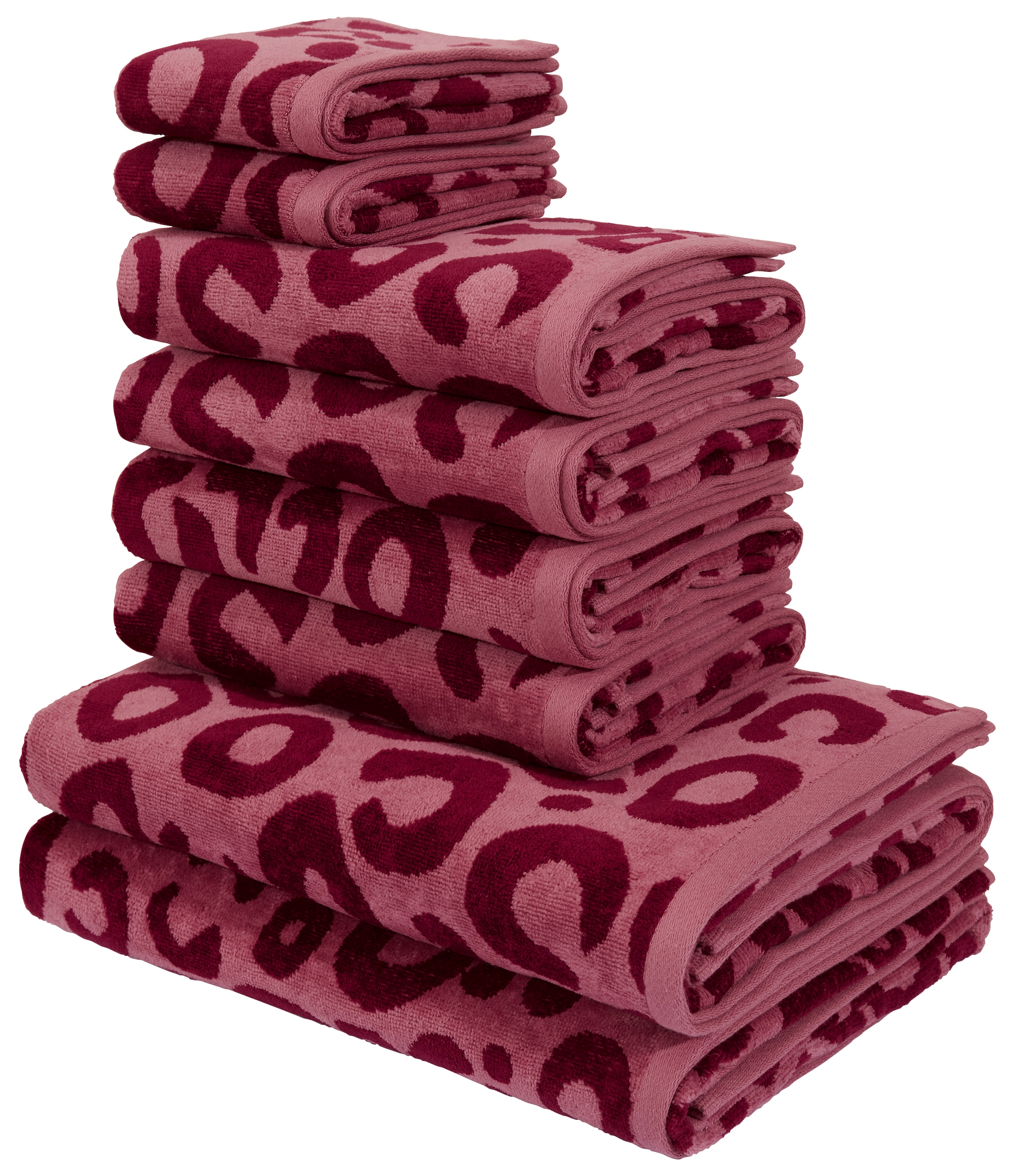 my home Handtuch Set »Anna Leopardmuster, 8-tlg Handtuch-Set, 100% Baumwoll günstig online kaufen