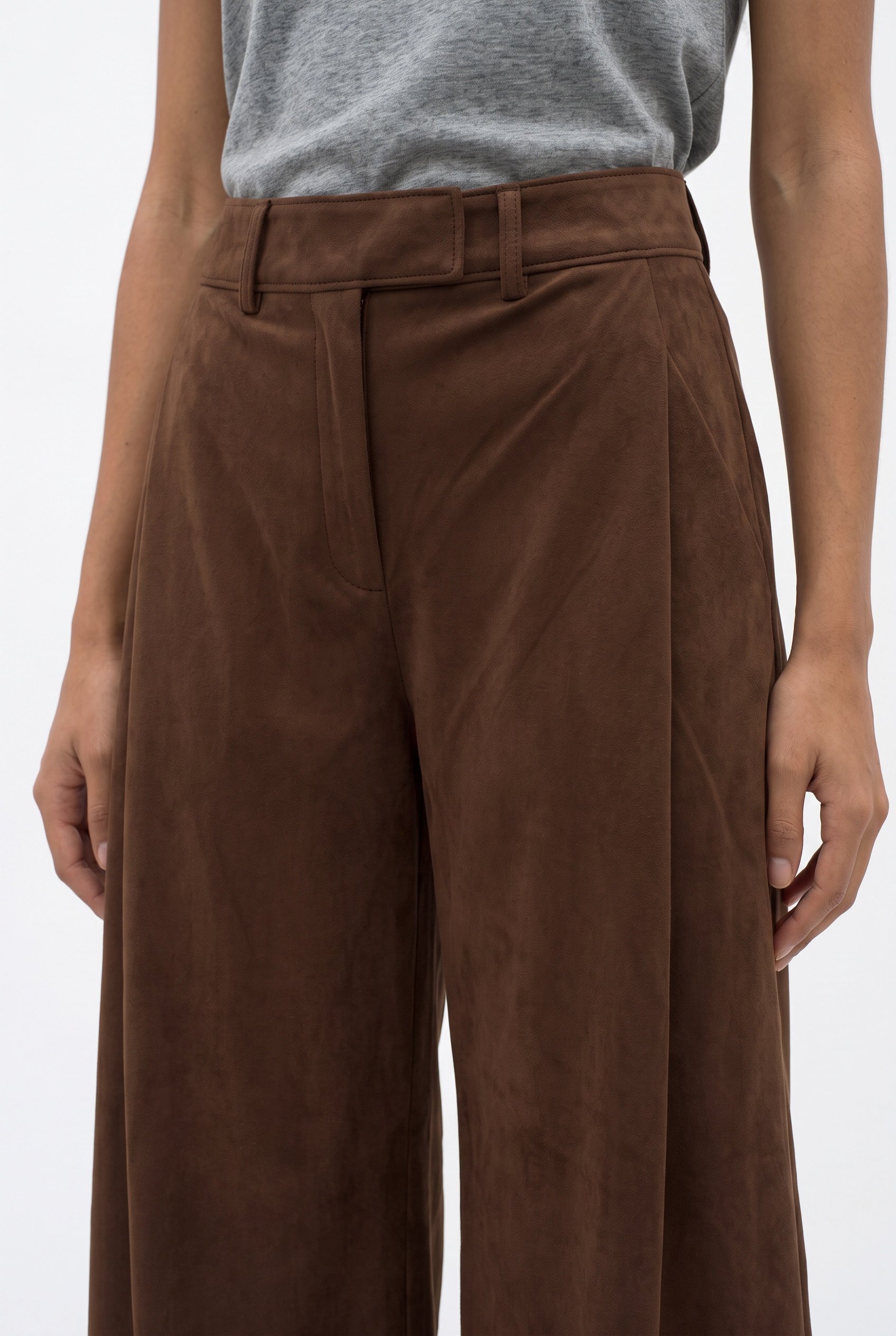 BOSS ORANGE Palazzohose »Takora Premium Damenmode«  in Veloursleder-Optik