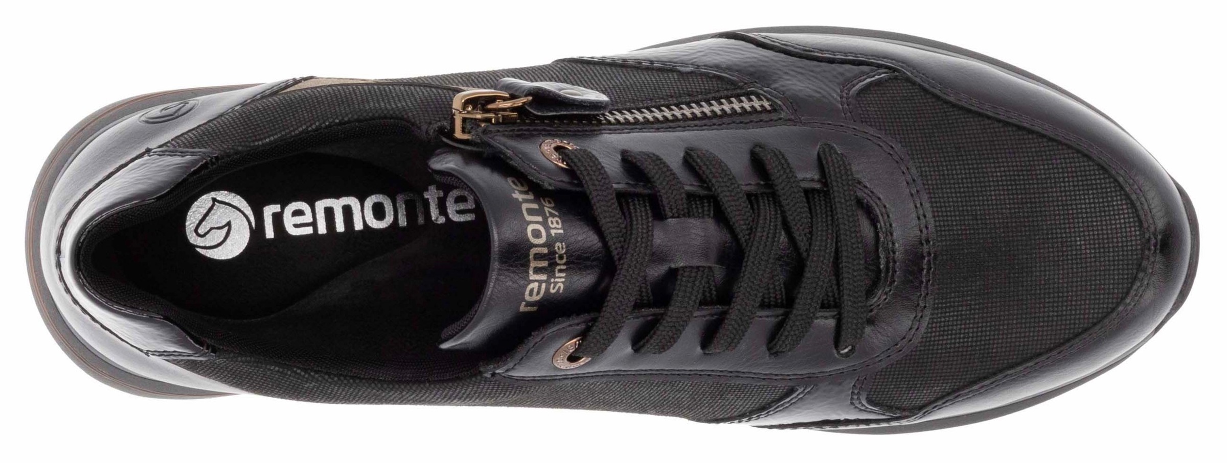 Remonte Keilsneaker, Freizeitschuh, Halbschuh, Schnürschuh mit Schaftrandpolsterung