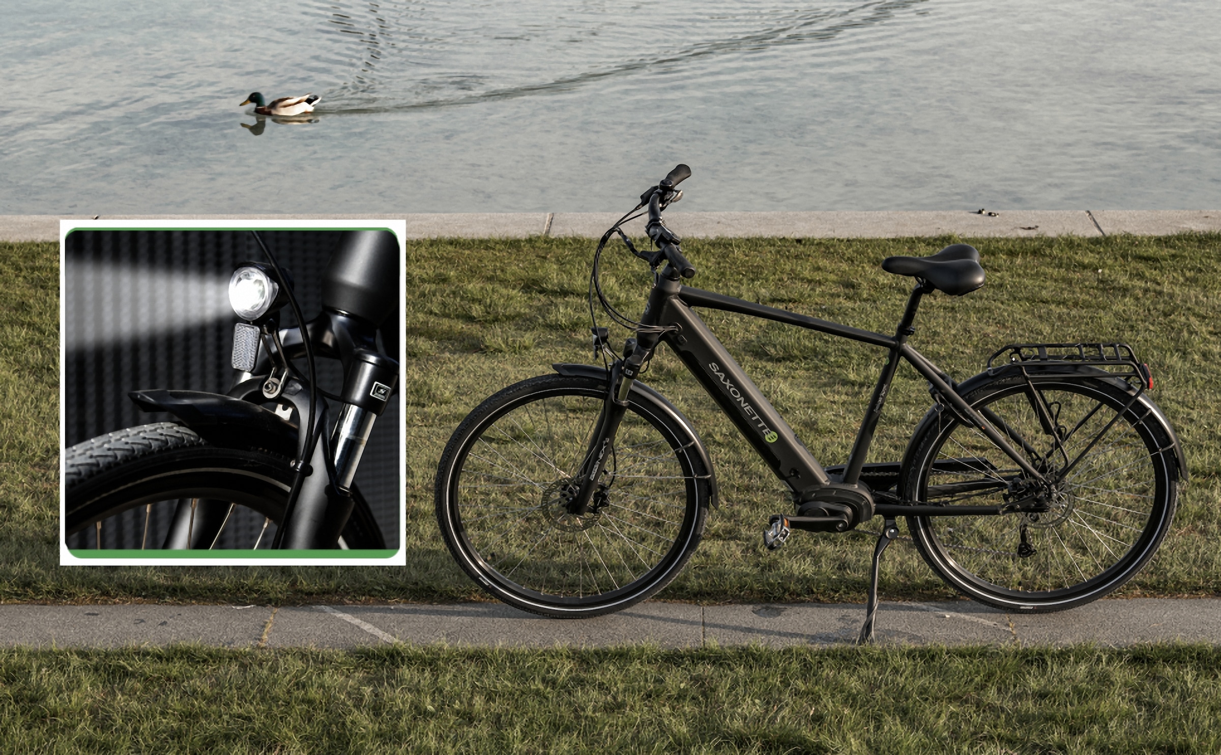SAXONETTE »ADVANCED SPORT« 3 Gang Shimano Alivio Schaltwerk Kettenschaltung Heckmotor 250 W (mit integr. Akku), Elektrofahrrad für Alltag und Einkauf