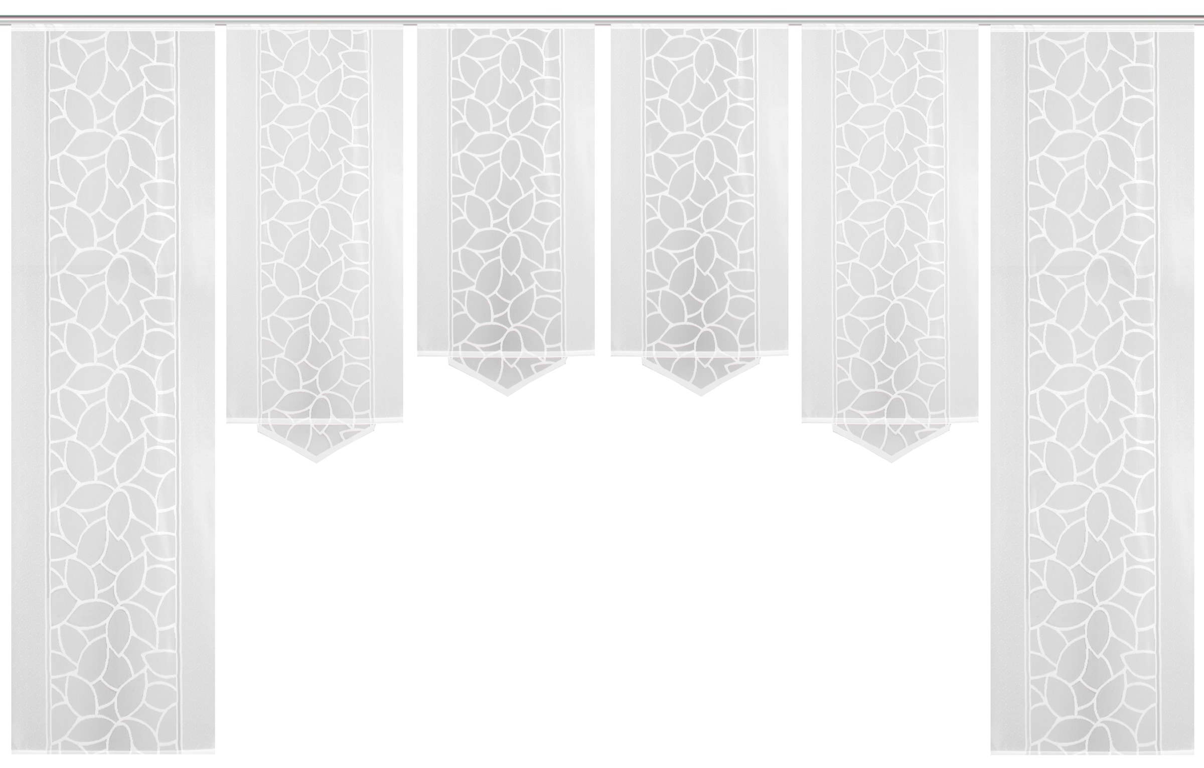 HOME WOHNIDEEN Schiebegardine »JENNA«, (6 St.), Schiebevorhang Jacquard Set