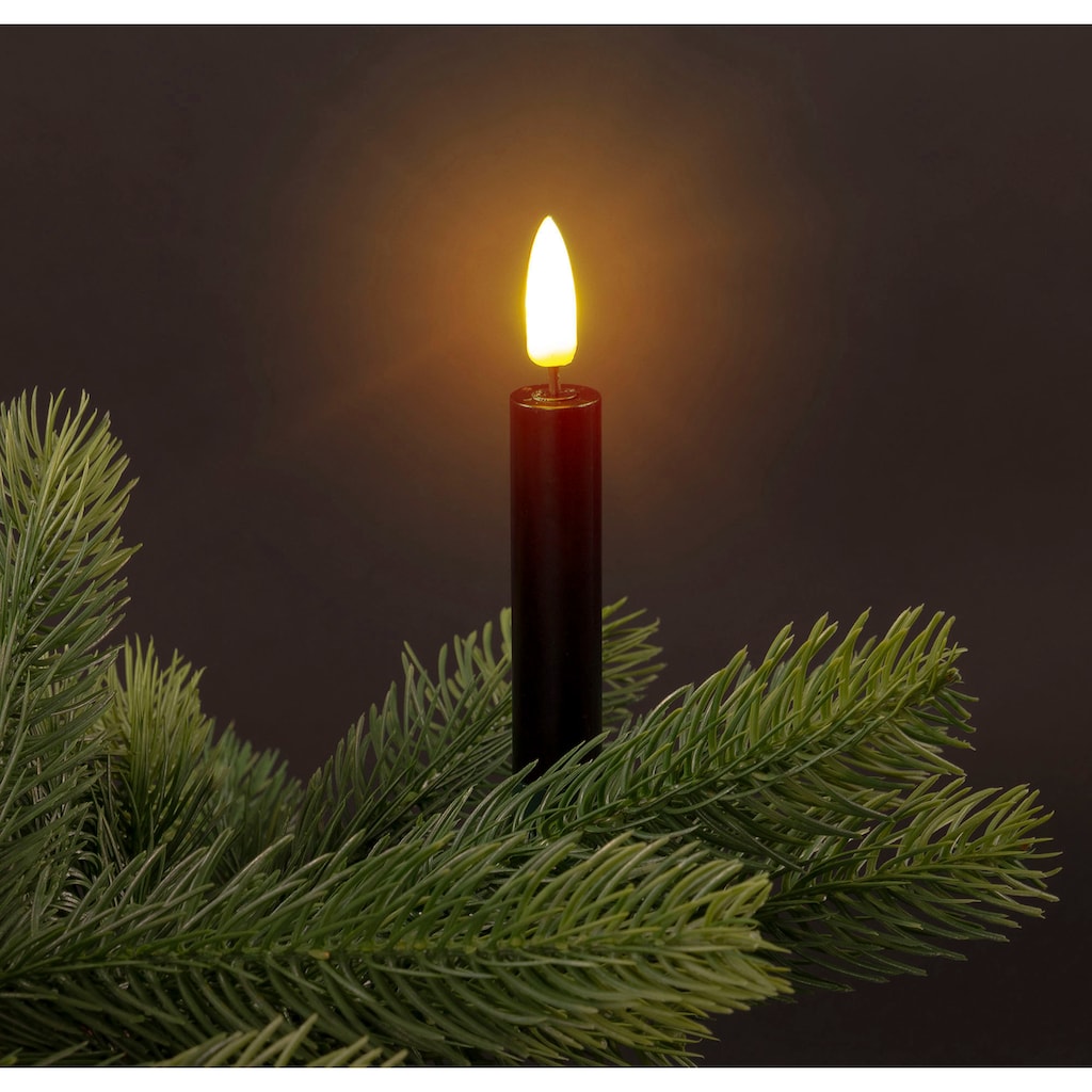 andas LED-Christbaumkerzen »Bjarne, 25 kabellos Kerzen mit 3D-Flamme, Höhe ca. 11,5 cm«, 25 St.-flammig