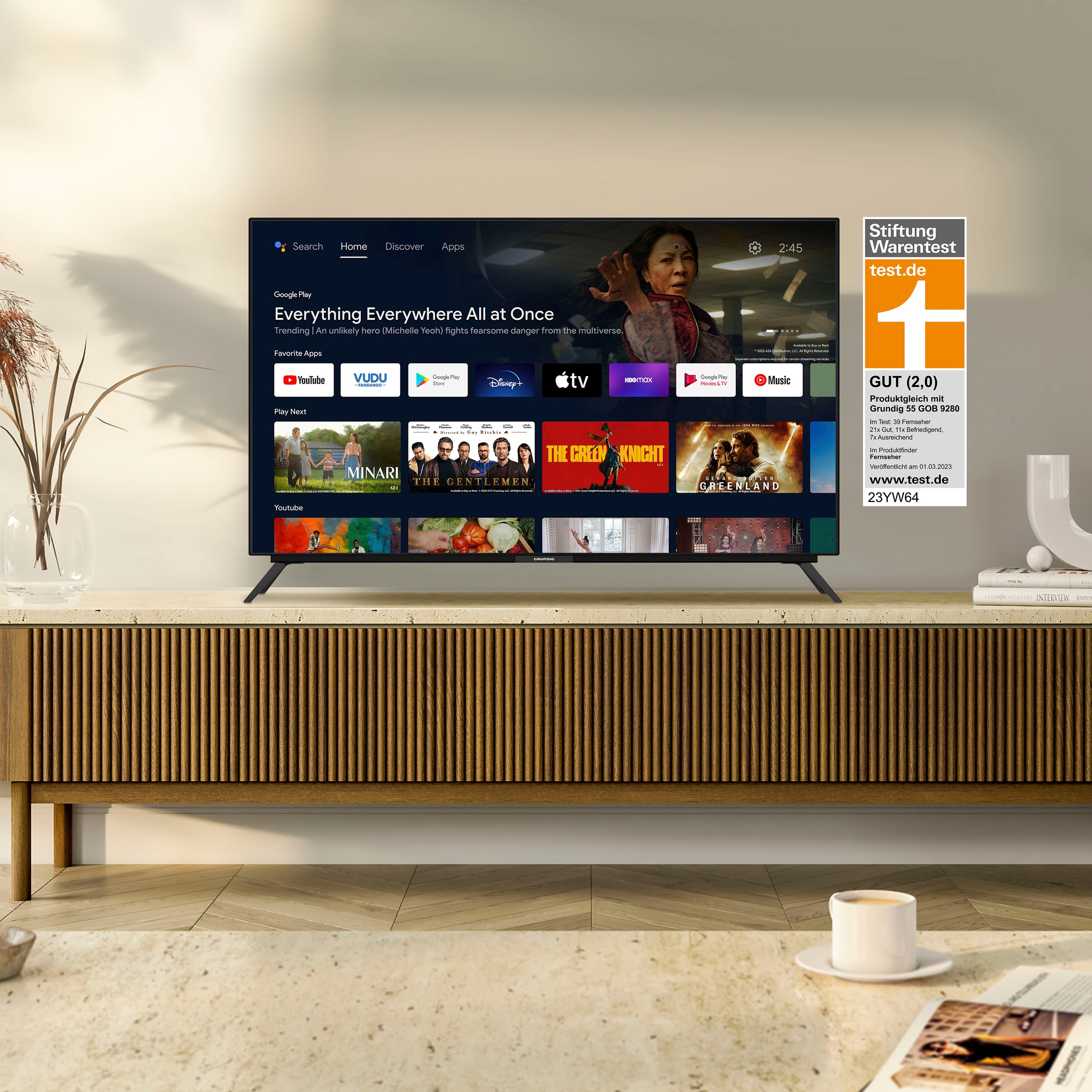 Grundig OLED-Fernseher »55 GOB 9380 AY3T0«, 4K Ultra HD, Android TV-Smart-TV