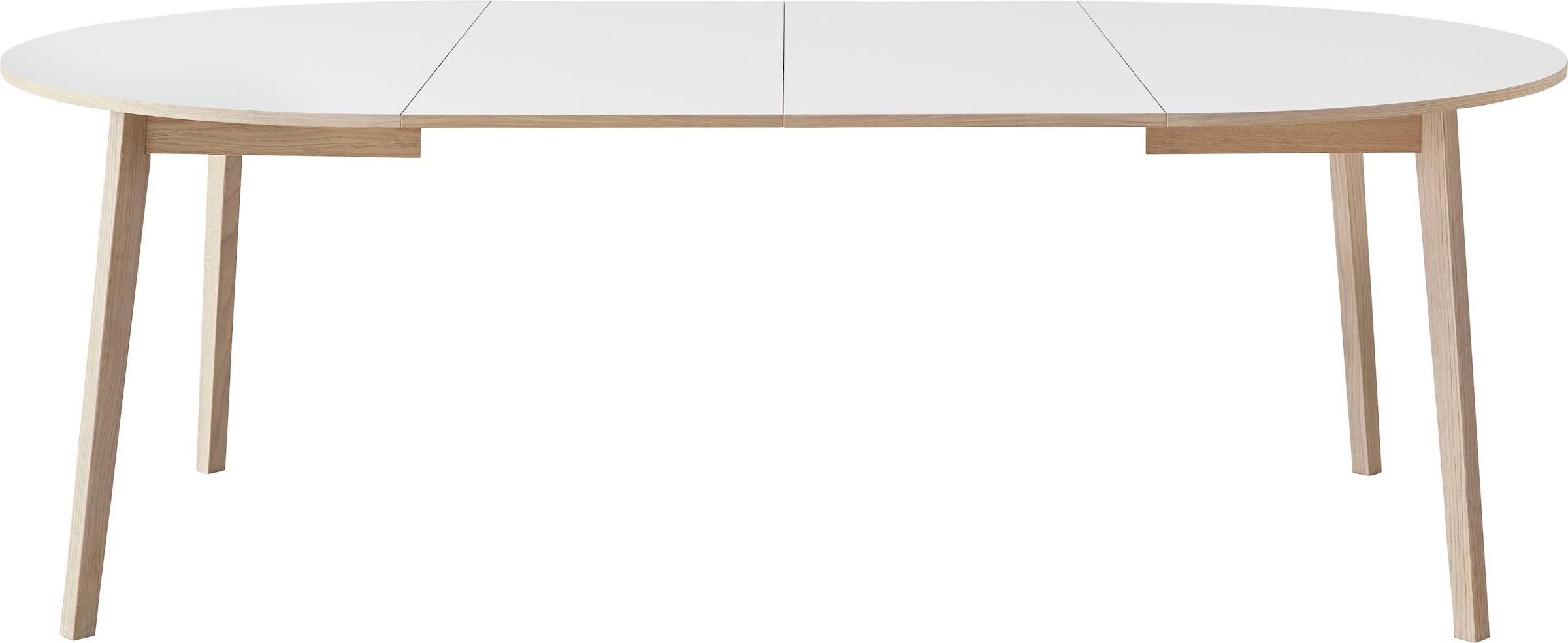 Hammel Furniture Esstisch »Basic Single, ausziehbar, inklusive 2 Einlegeplatten«, Ø130/228 cm, Melamin / Massivholz, stabiler dänische Design Tisch