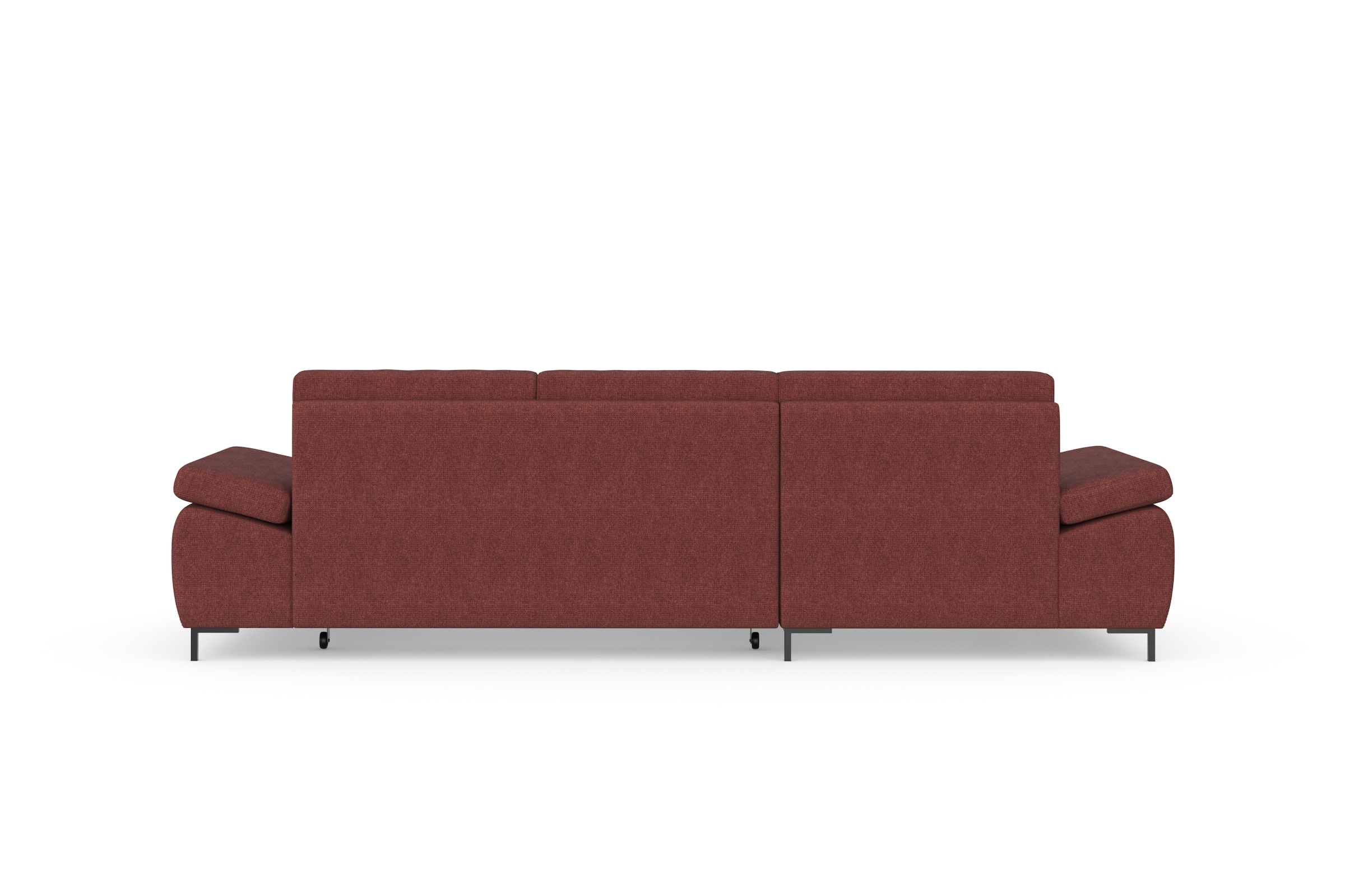 DOMO collection Ecksofa »Capelo, komfortabel, klare Linien zeichnen dieses Design aus, L-Form«, mit Armteilverstellung, wahlweise mit Bettfunktion, Federkern