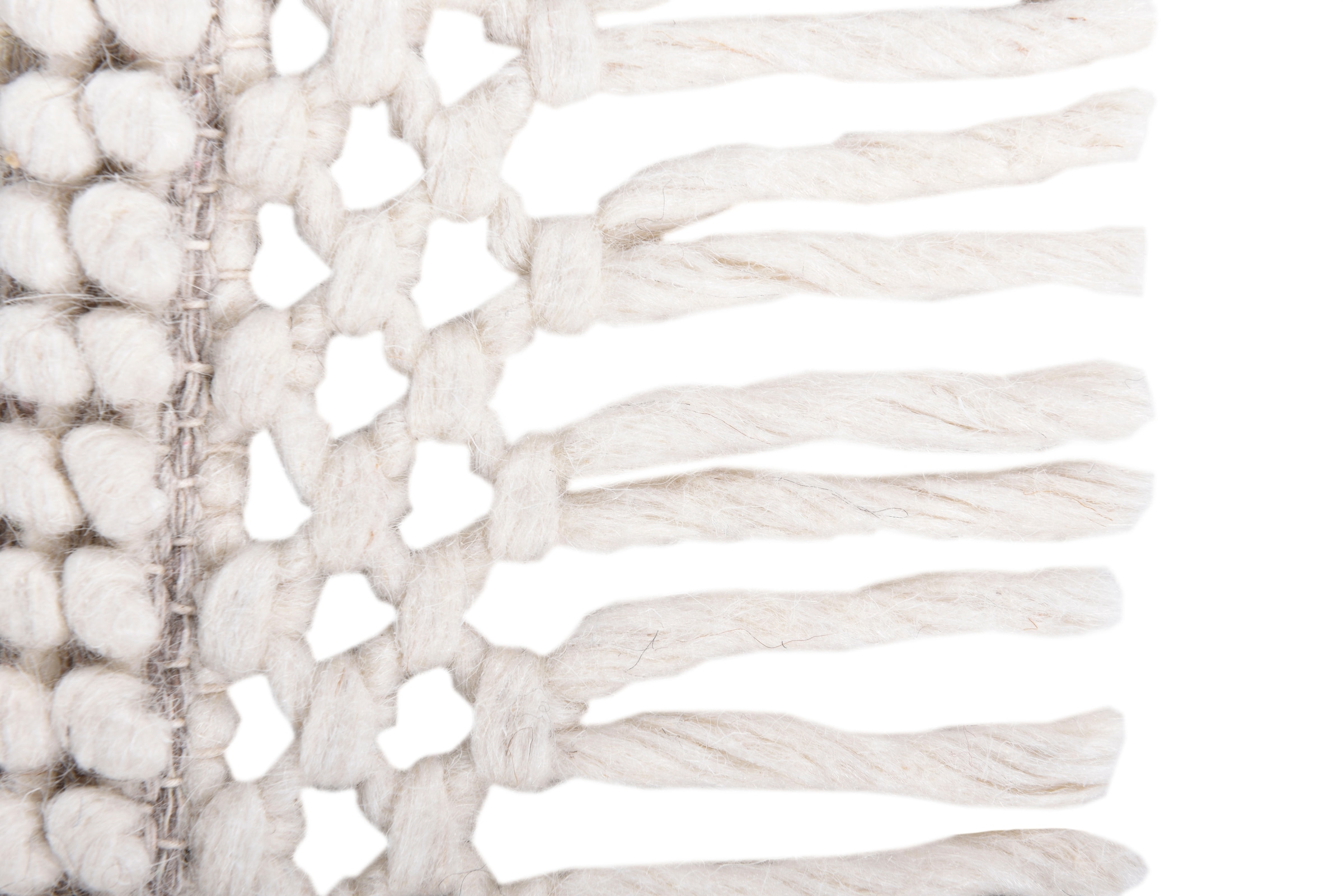 THEKO Wollteppich »Visby - 915« rechteckig 10 mm Höhe reine Wolle, handgewebt, Scandi Design, mit Fransen