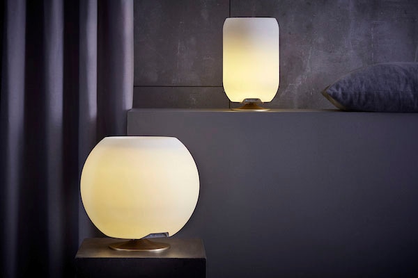 kooduu LED Tischleuchte »Atmos«, 1 flammig, Leuchtmittel LED-Board | LED fest integriert, Sekt-/Getränkekühler, Bluetooth Lautsprecher, koppelbar, TWS-Stereo