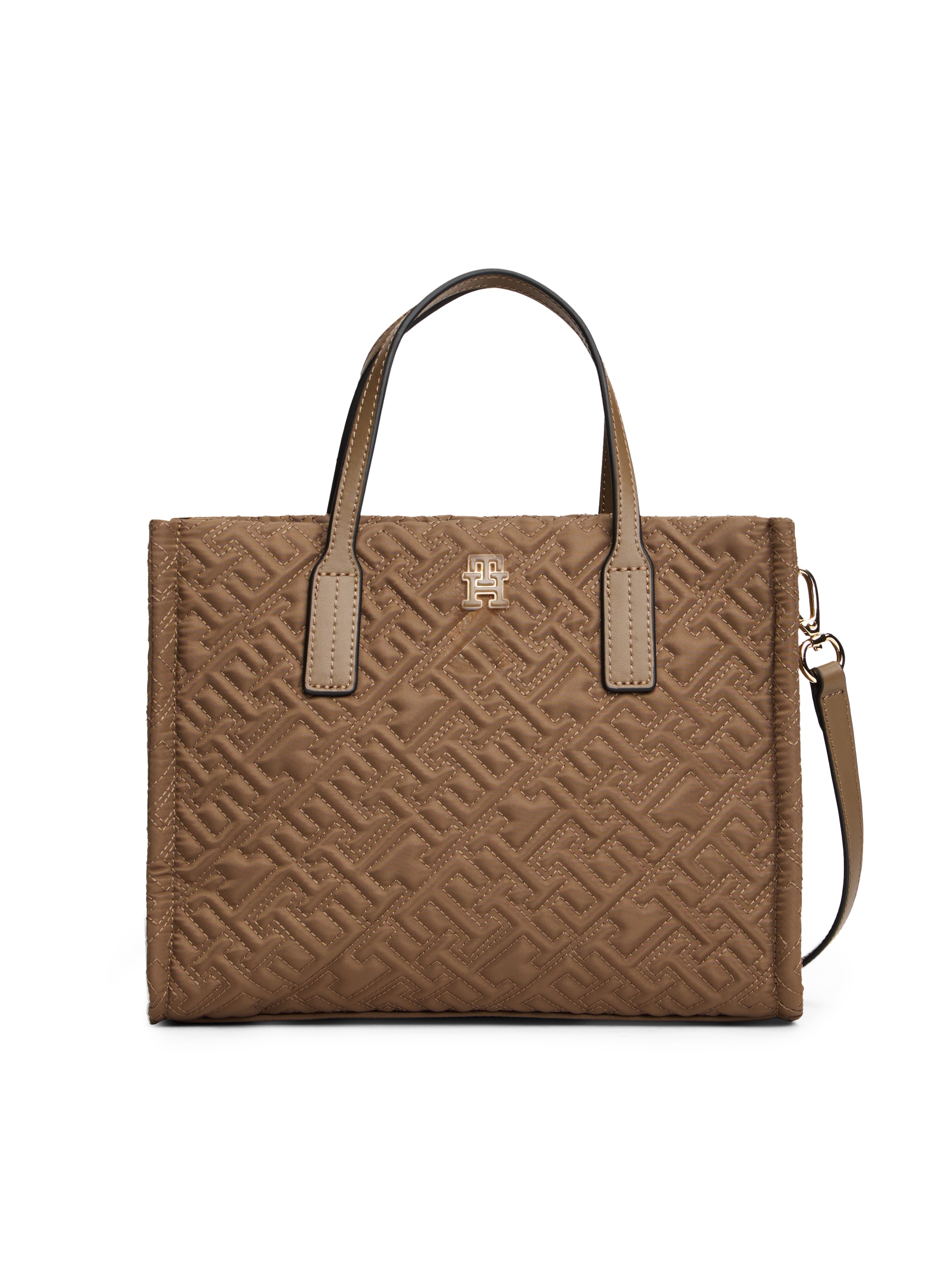 Tommy Hilfiger Tragetasche »TH CITY MINI TOTE MONO NYLON« , Damen Schultertasche, Businesstasche mit TH-Logoprägung