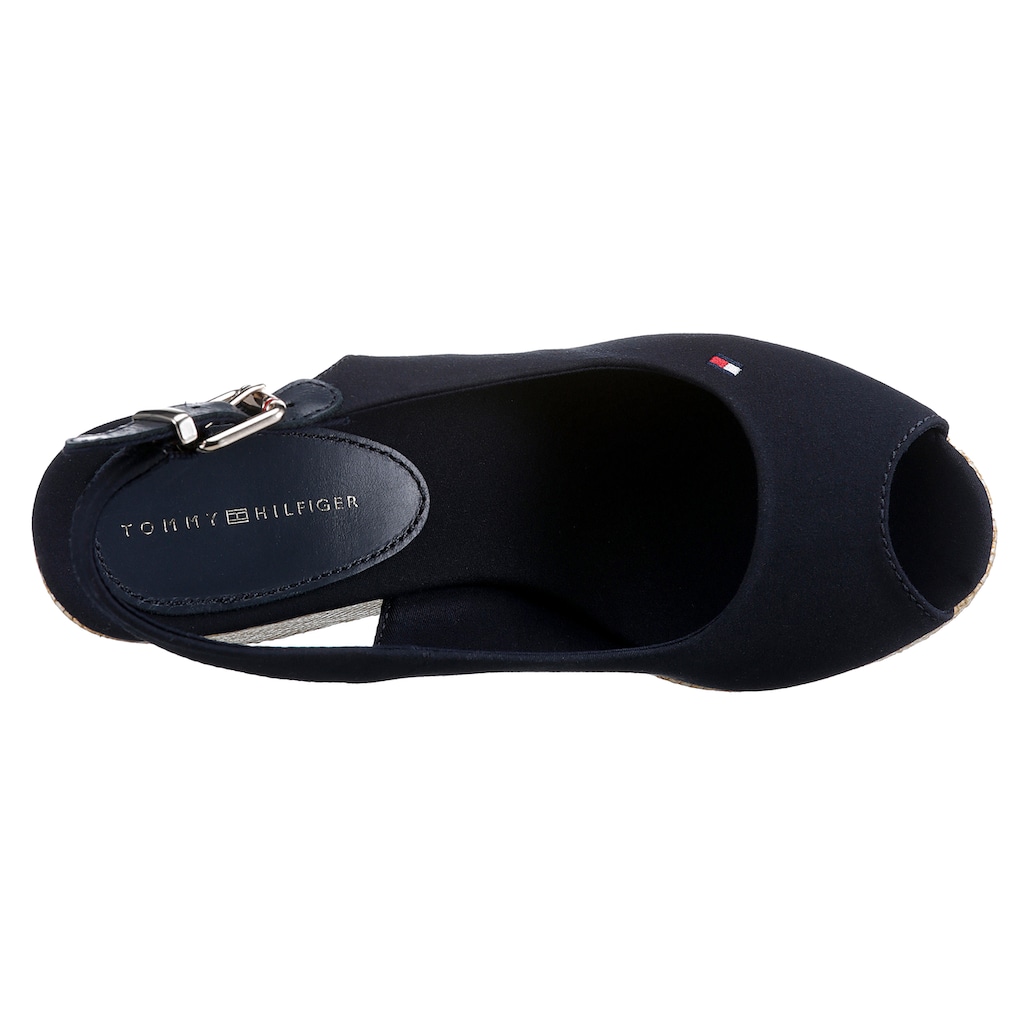 Tommy Hilfiger Keilsandalette »ICONIC ELENA SLING BACK WEDGE«