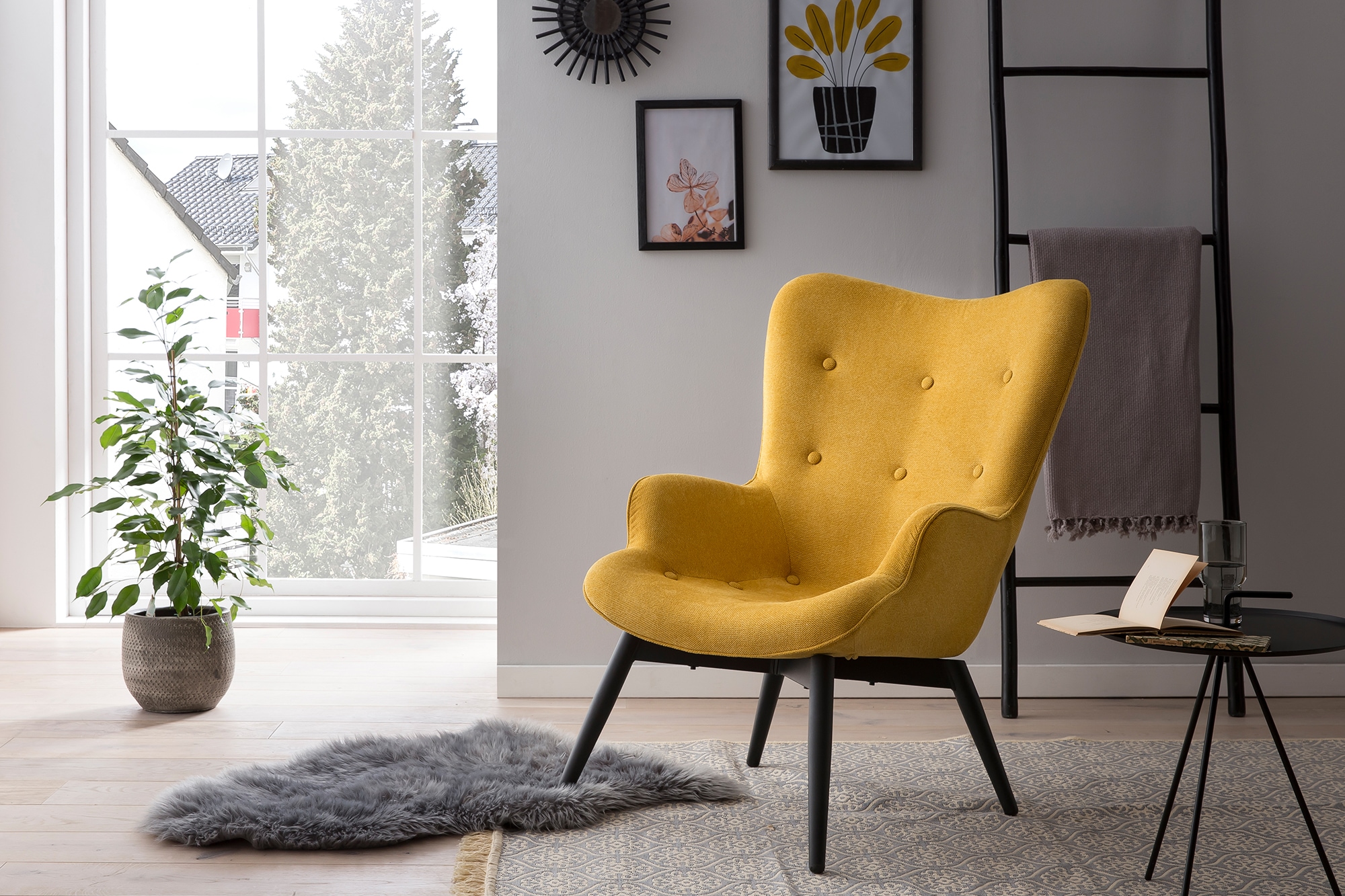 SalesFever Sessel, (1 St.), Zierknöpfe in der Rückenlehne günstig online kaufen