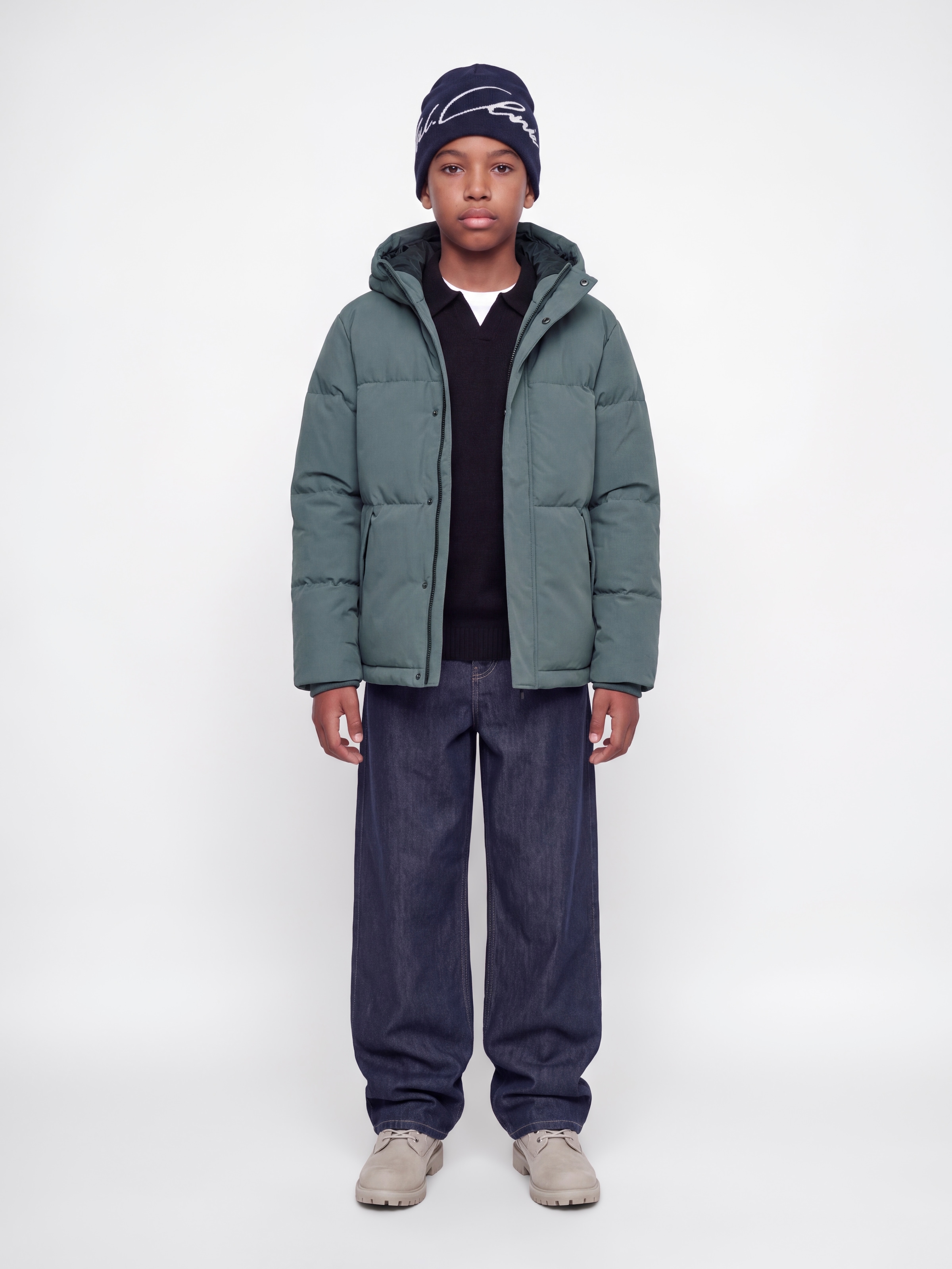 Jack & Jones Junior Steppjacke »JJESOHO PUFFER HOOD AW26 SN JNR« mit Kapuze Kunstfaser, regular fit