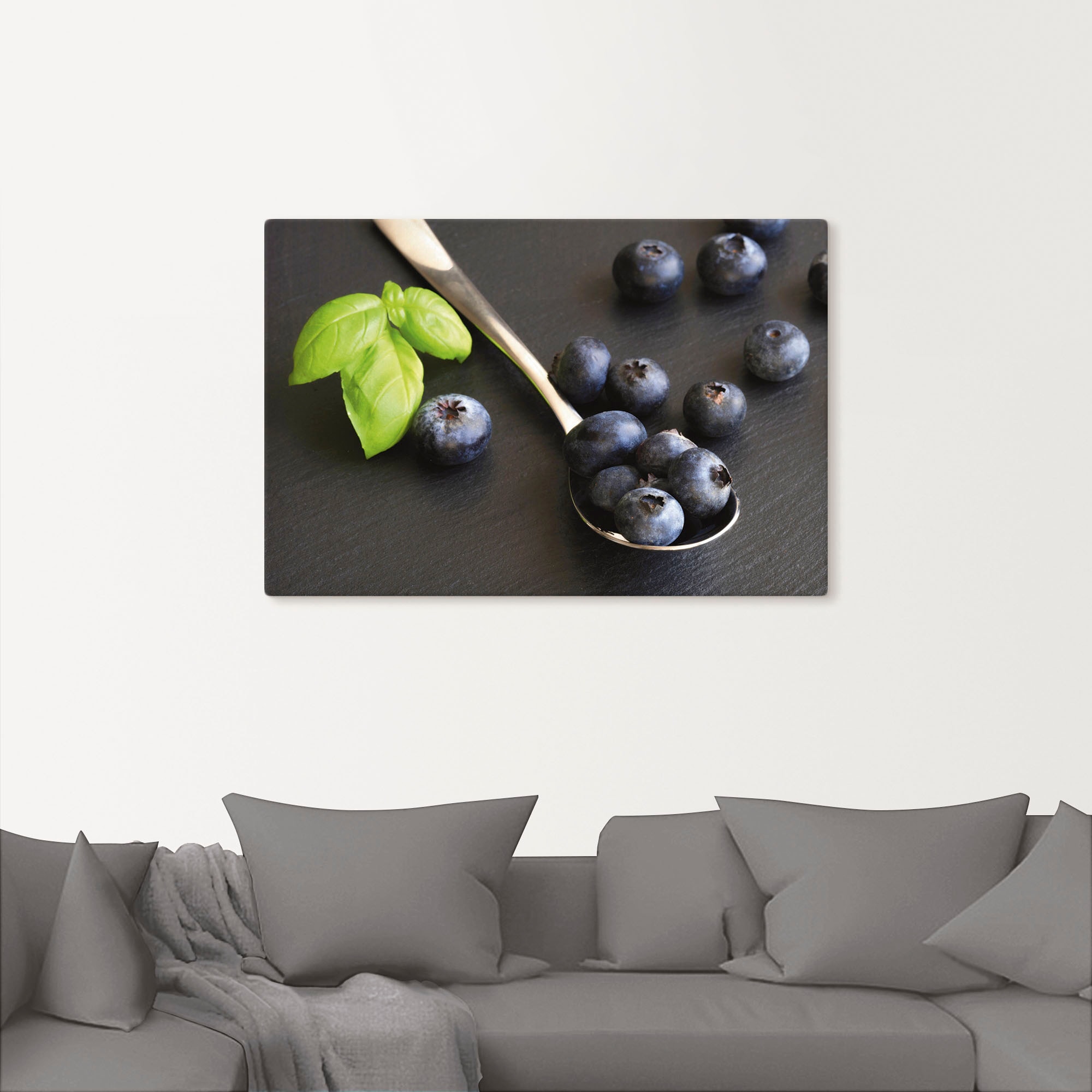 Artland Leinwandbild »Heidelbeeren«, Obst Bilder, (1 St.), auf Keilrahmen gespannt