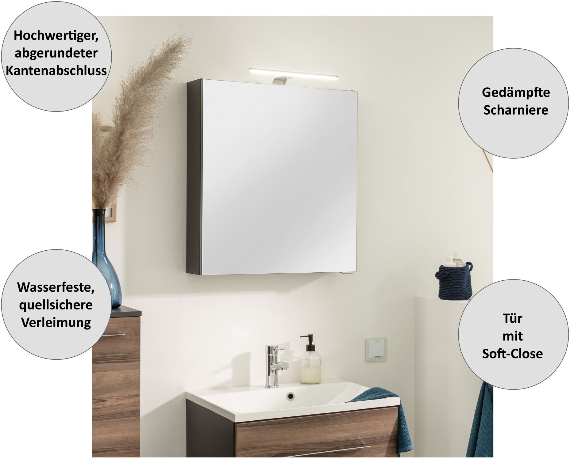 welltime Spiegelschrank »Lacona«