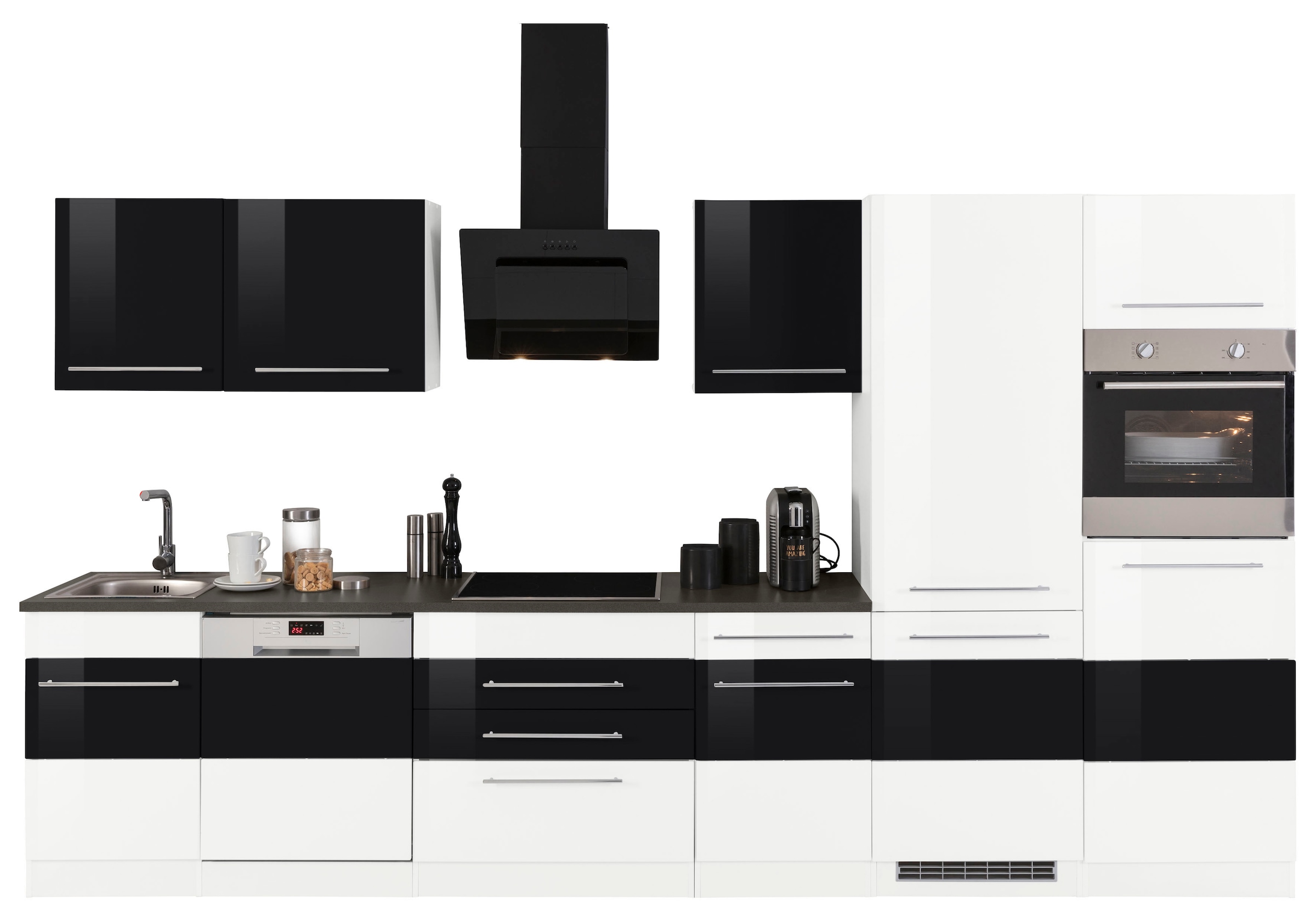 KOCHSTATION Küchenzeile »KS-Trient« Breite 360 cm, wahlweise mit E-Geräten, günstig online kaufen