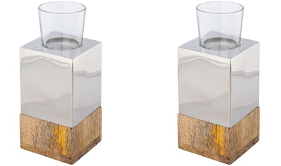 Timbers Kerzenhalter »Ridgeville«, (1 St.), aus Edelstahl, für Stabkerzen, glänzende  Oberfläche, Höhe ca. 20 cm auf Raten kaufen