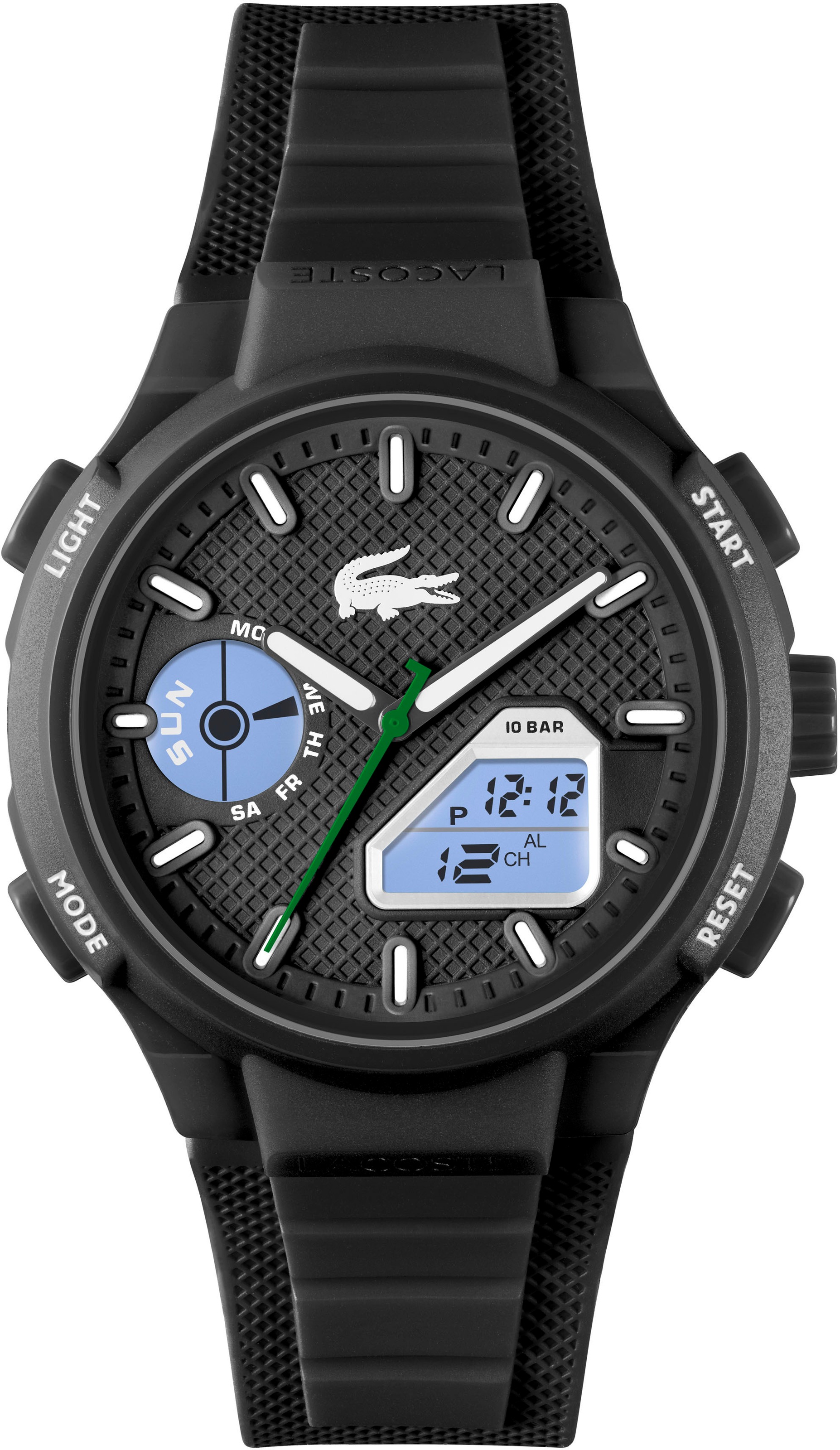 Lacoste Quarzuhr »LC33«, Armbanduhr, Herrenuhr, Silikonarmband, analog, digital