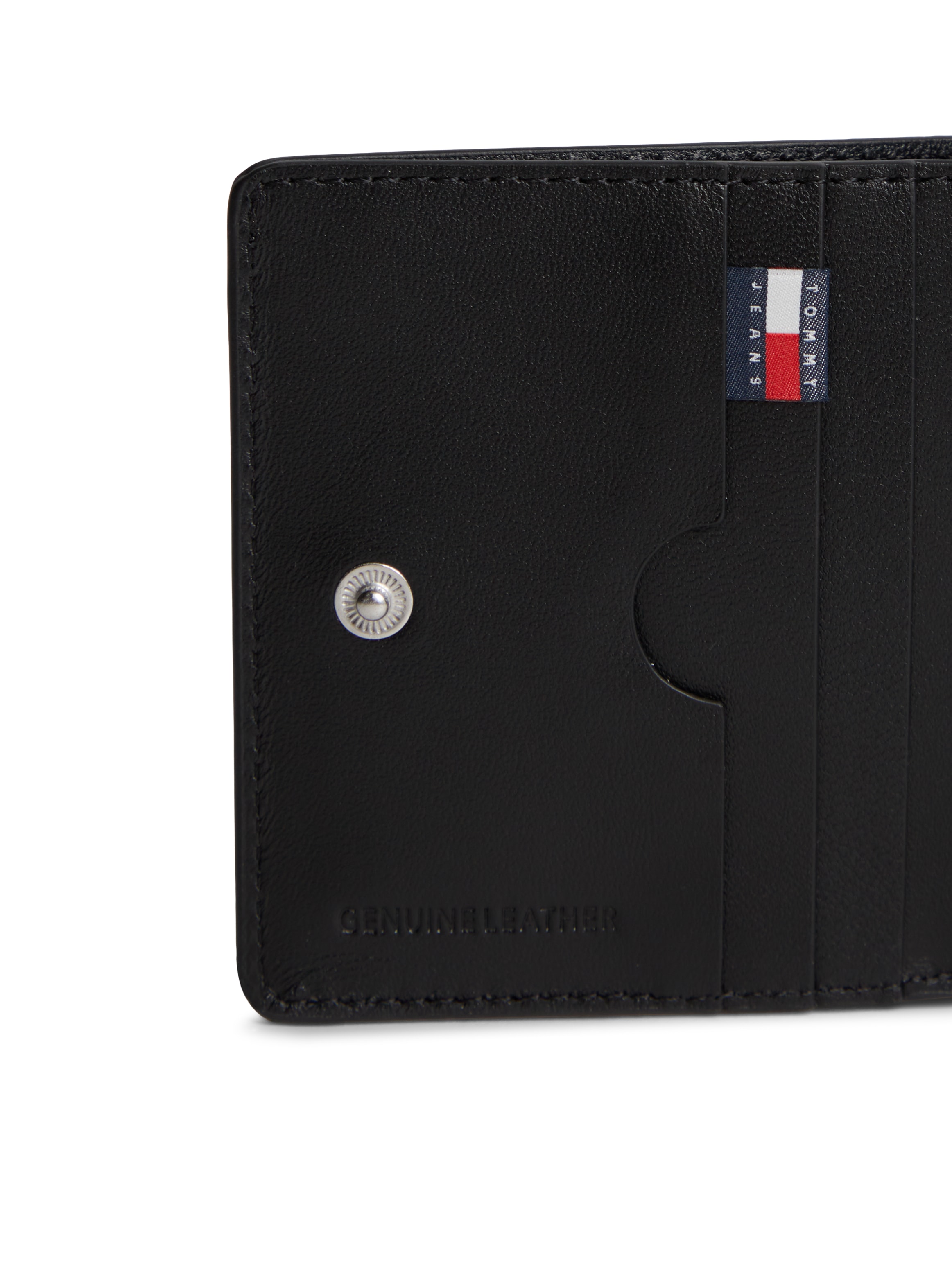 Tommy Jeans Geldbörse »TJM HERITAGE LEATHER CC & COIN« Herren Geldbeutel, Portemonnaie mit Druckknopf