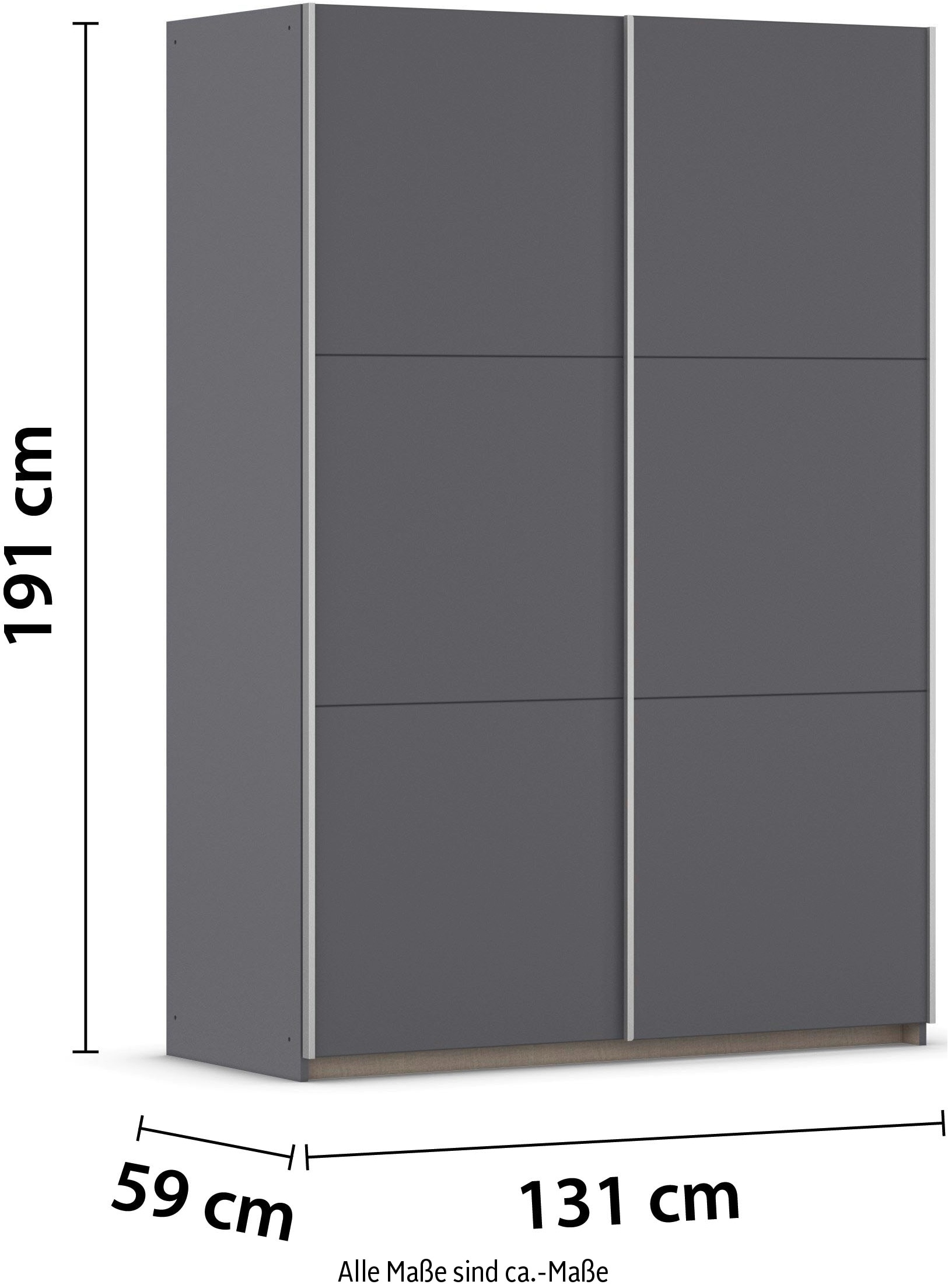 INOSIGN Schwebetürenschrank »PAULLY Schlafzimmerschrank Garderobe Preiskracher«, Kleiderschrank Breite 131 cm Bestseller MADE IN GERMANY RAUCH Schrank